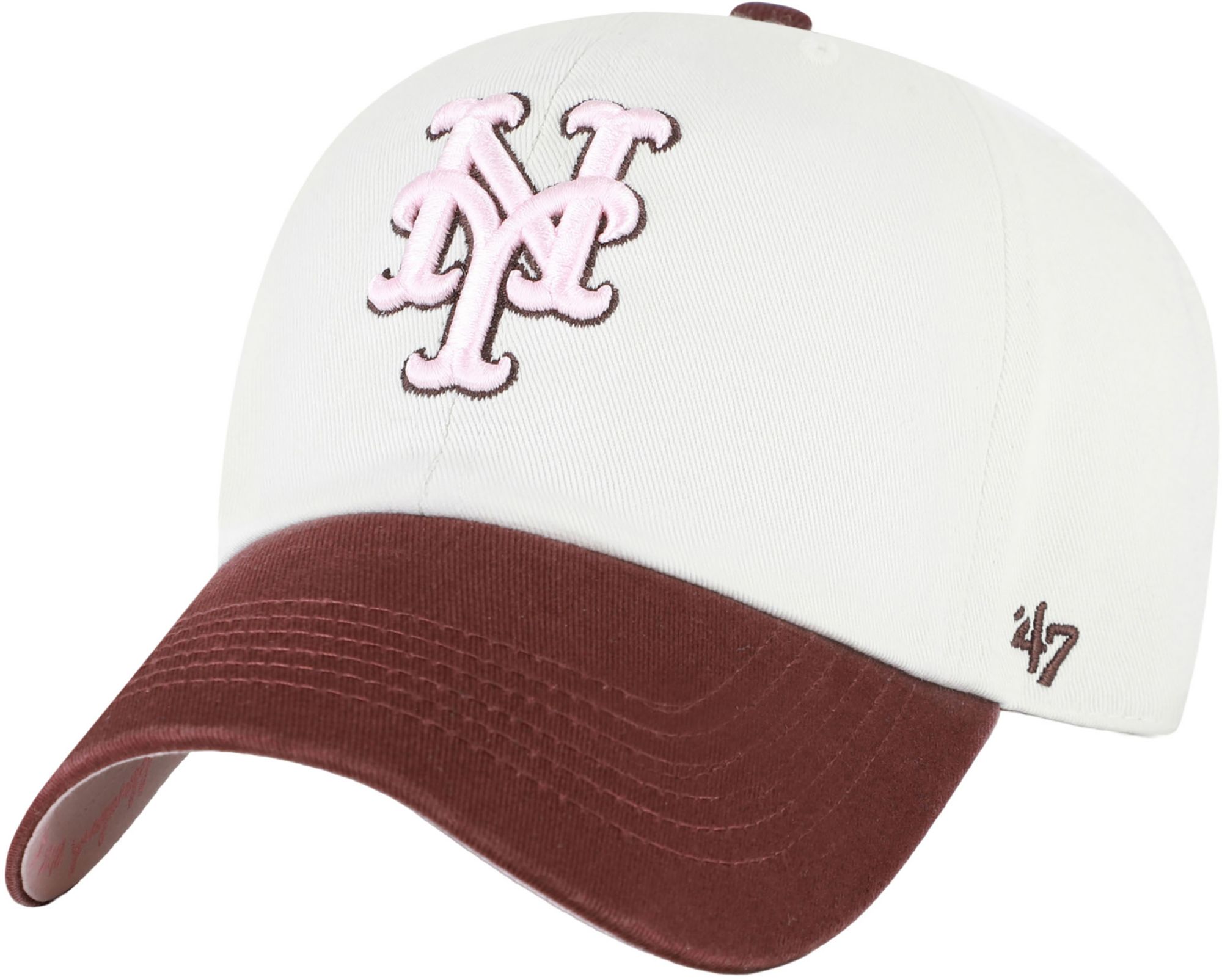 '47 Adult New York Mets Cream Clean Up Love Letters Adjustable Hat