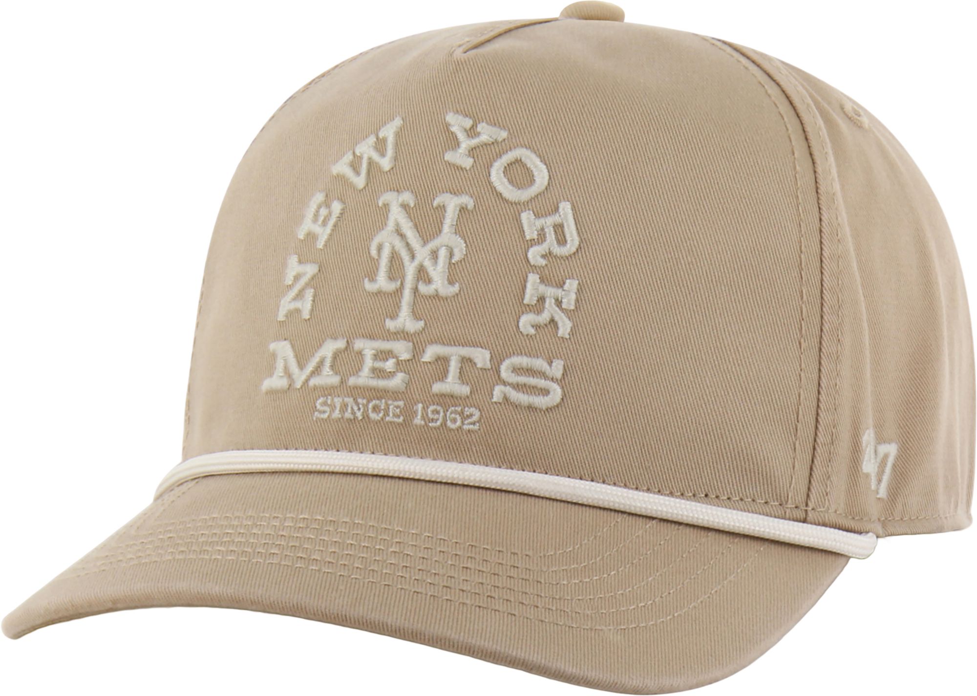 '47 Adult New York Mets Khaki Ranchero Hitch Adjustable Hat