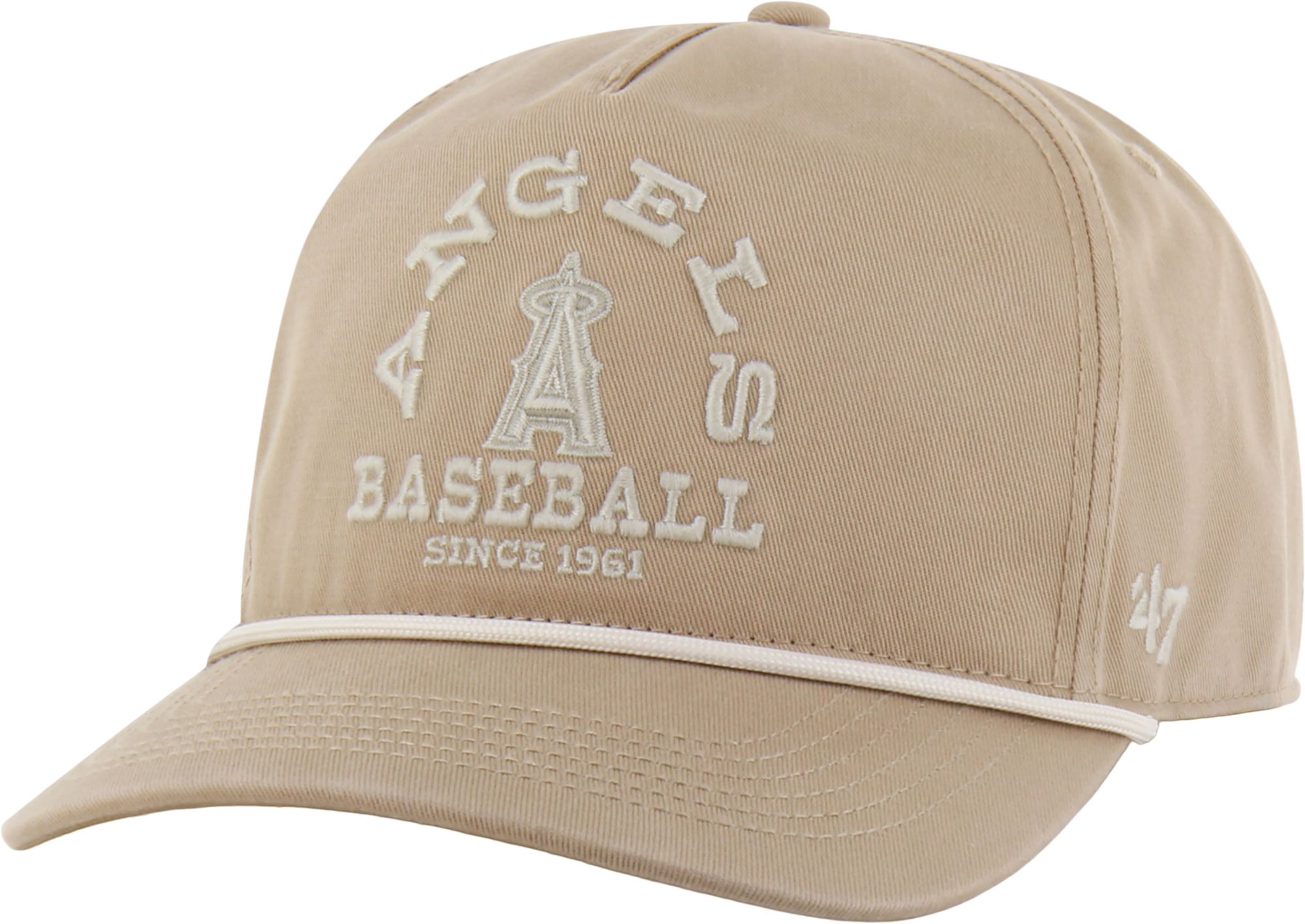 '47 Adult Los Angeles Angels Khaki Ranchero Hitch Adjustable Hat