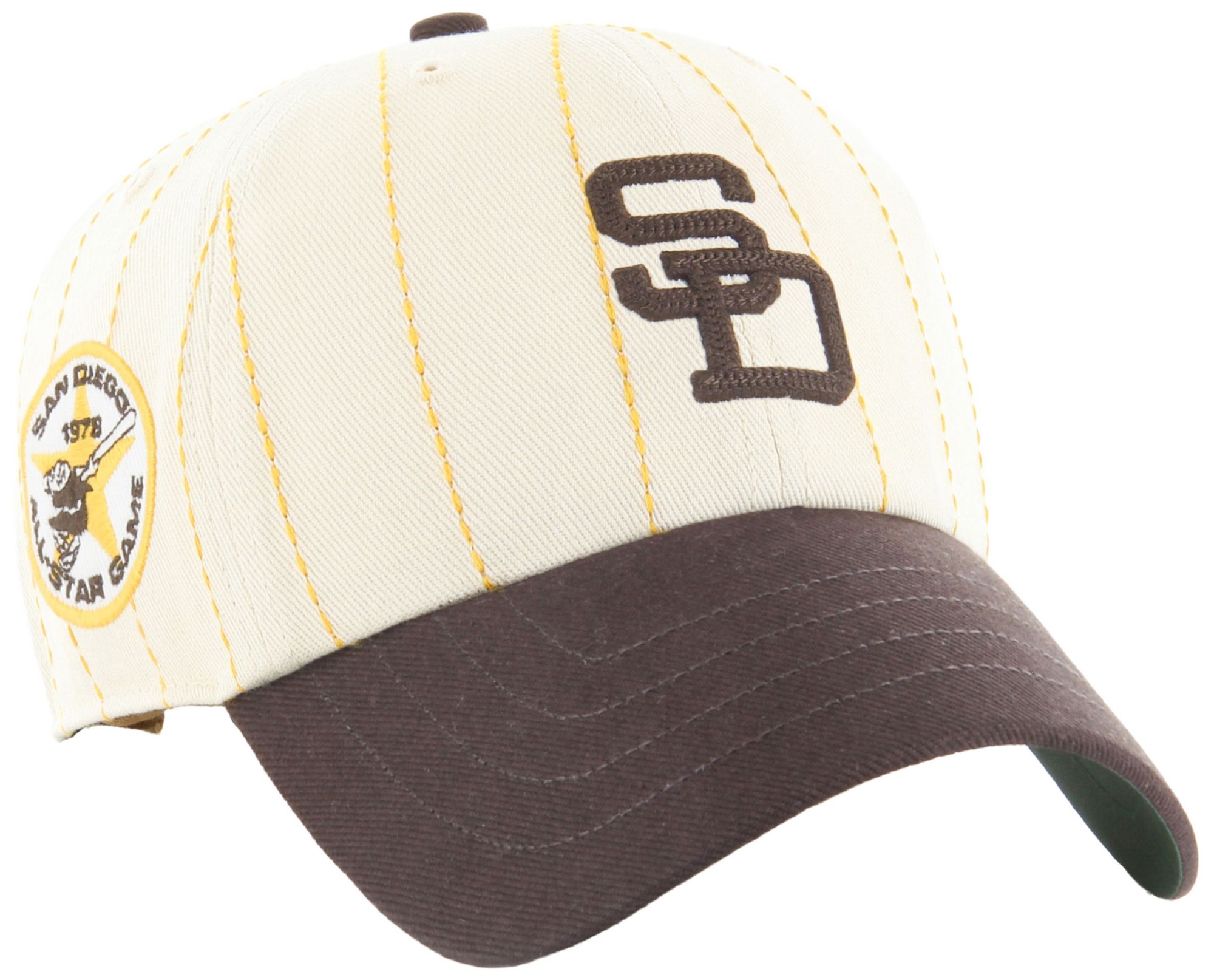 '47 Adult San Diego Padres Cream Cooperstown Rawlings Clean Up Adjustable Hat