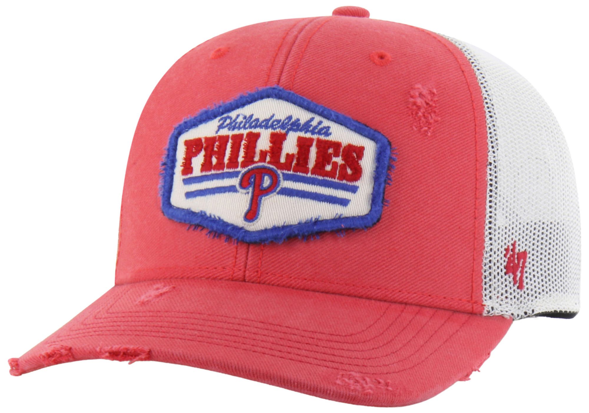 '47 Adult Philadelphia Phillies Red Salvage Adjustable Trucker Hat