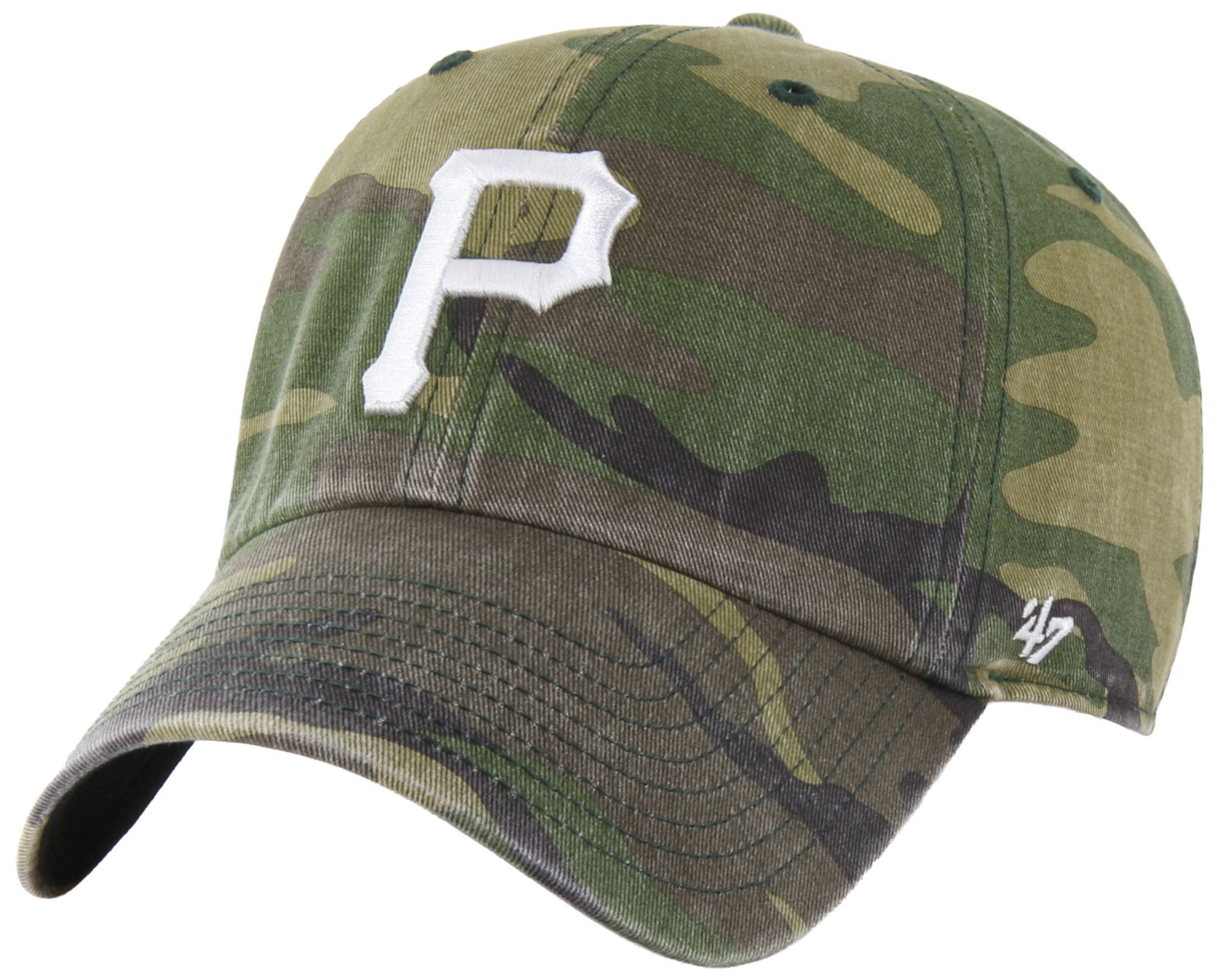 '47 Adult Pittsburgh Pirates Camo Clean Up Adjustable Hat