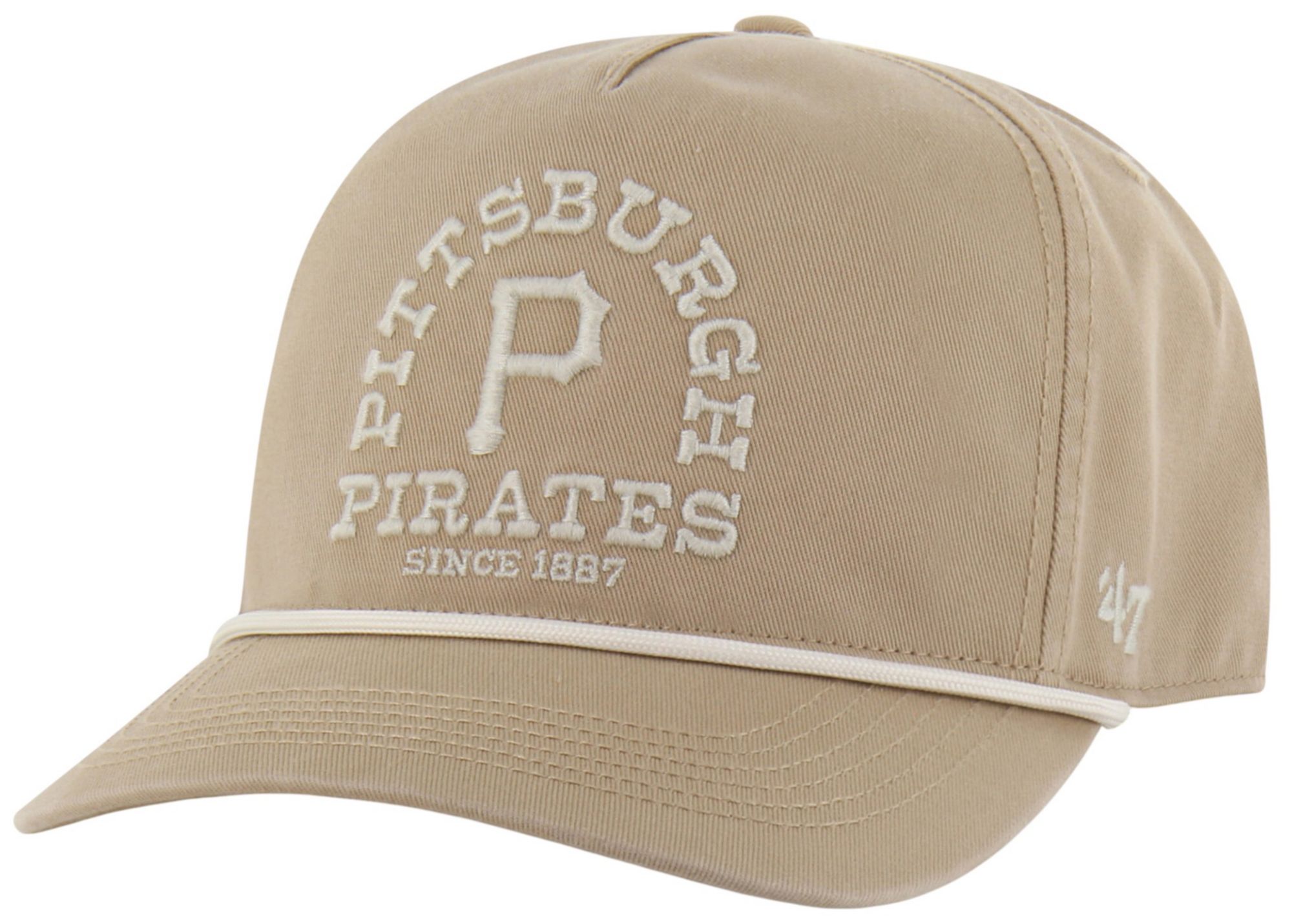 '47 Adult Pittsburgh Pirates Khaki Ranchero Hitch Adjustable Hat