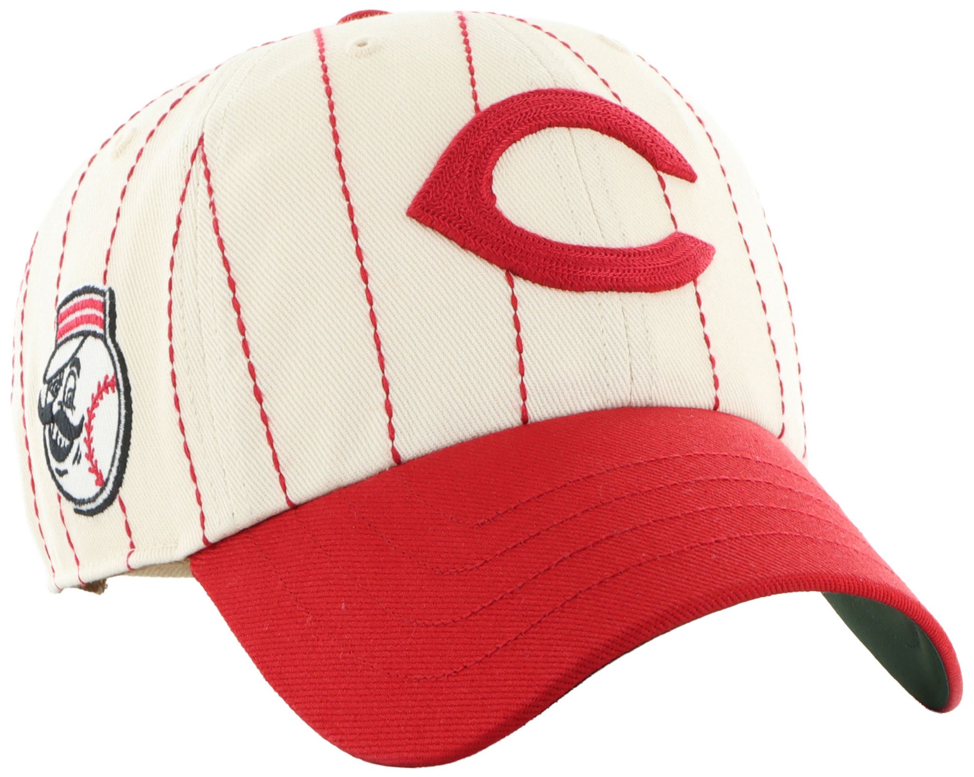 '47 Adult Cincinnati Reds Cream Cooperstown Rawlings Clean Up Adjustable Hat