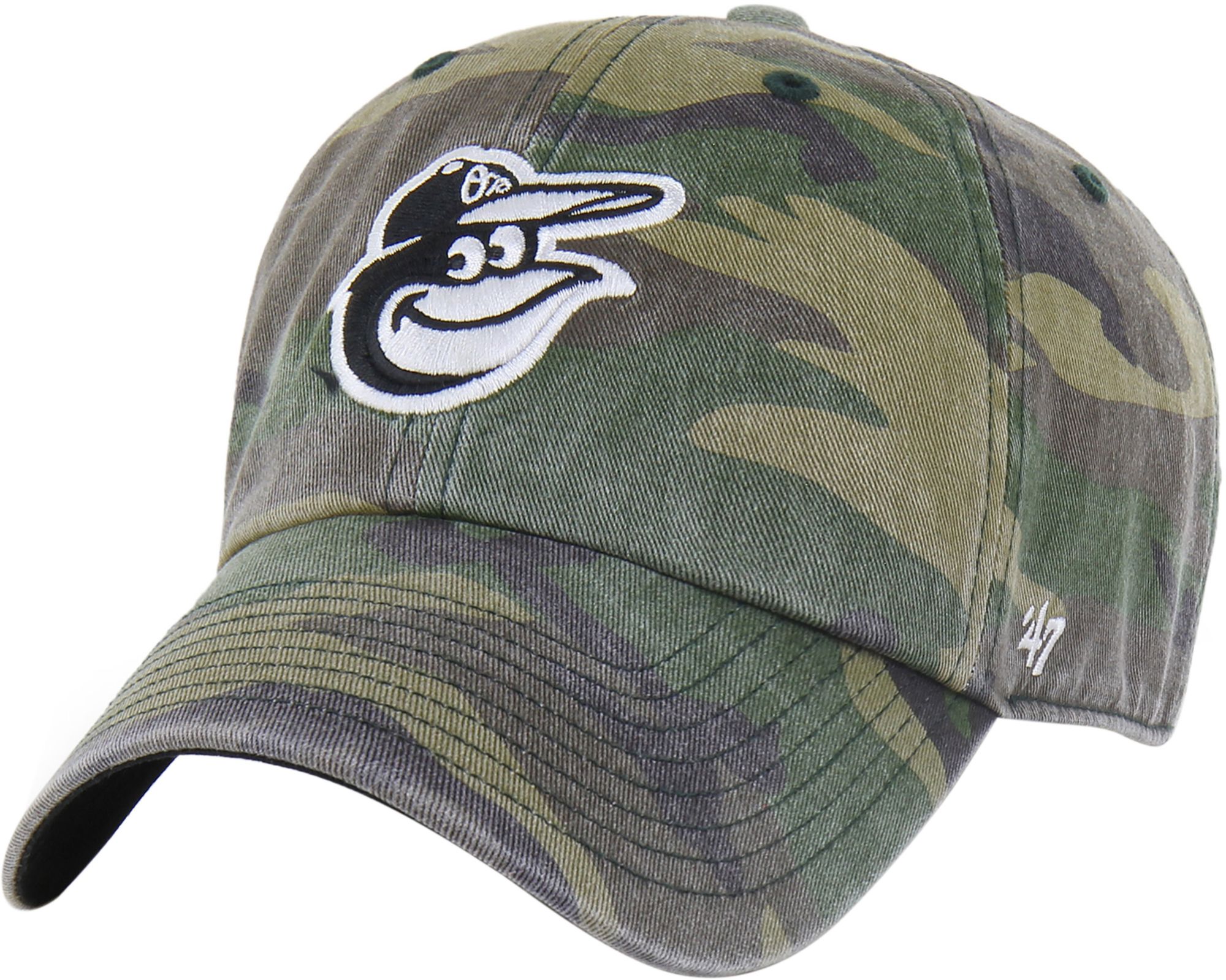 '47 Adult Baltimore Orioles Camo Clean Up Adjustable Hat