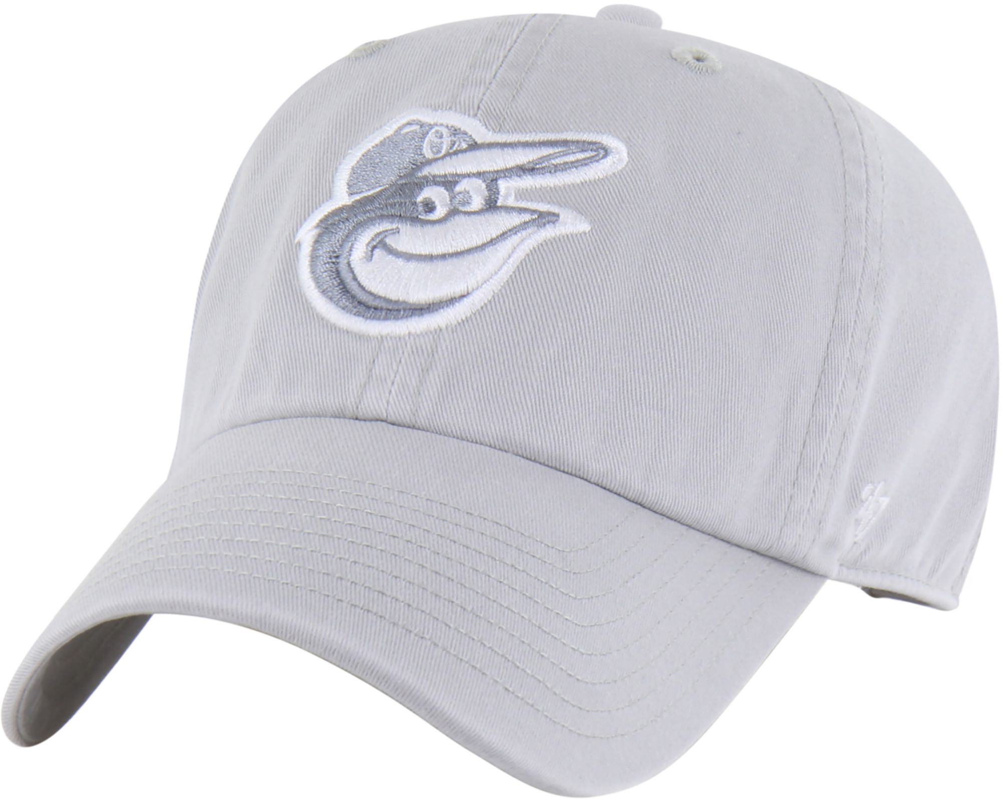 '47 Adult Baltimore Orioles Grey Clean Up Adjustable Hat
