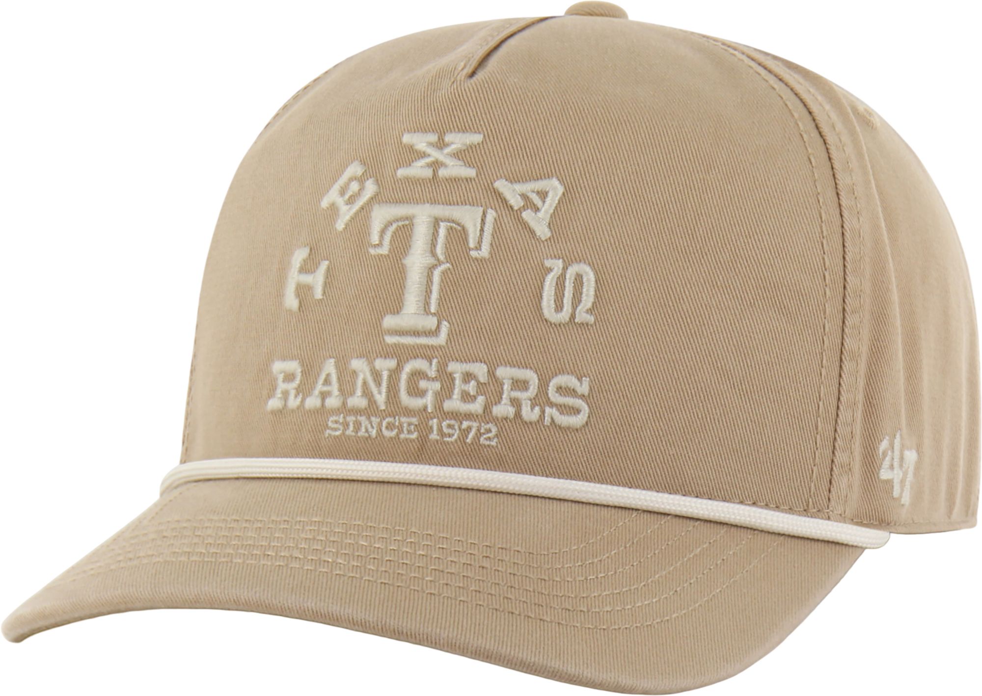 '47 Adult Texas Rangers Khaki Ranchero Hitch Adjustable Hat