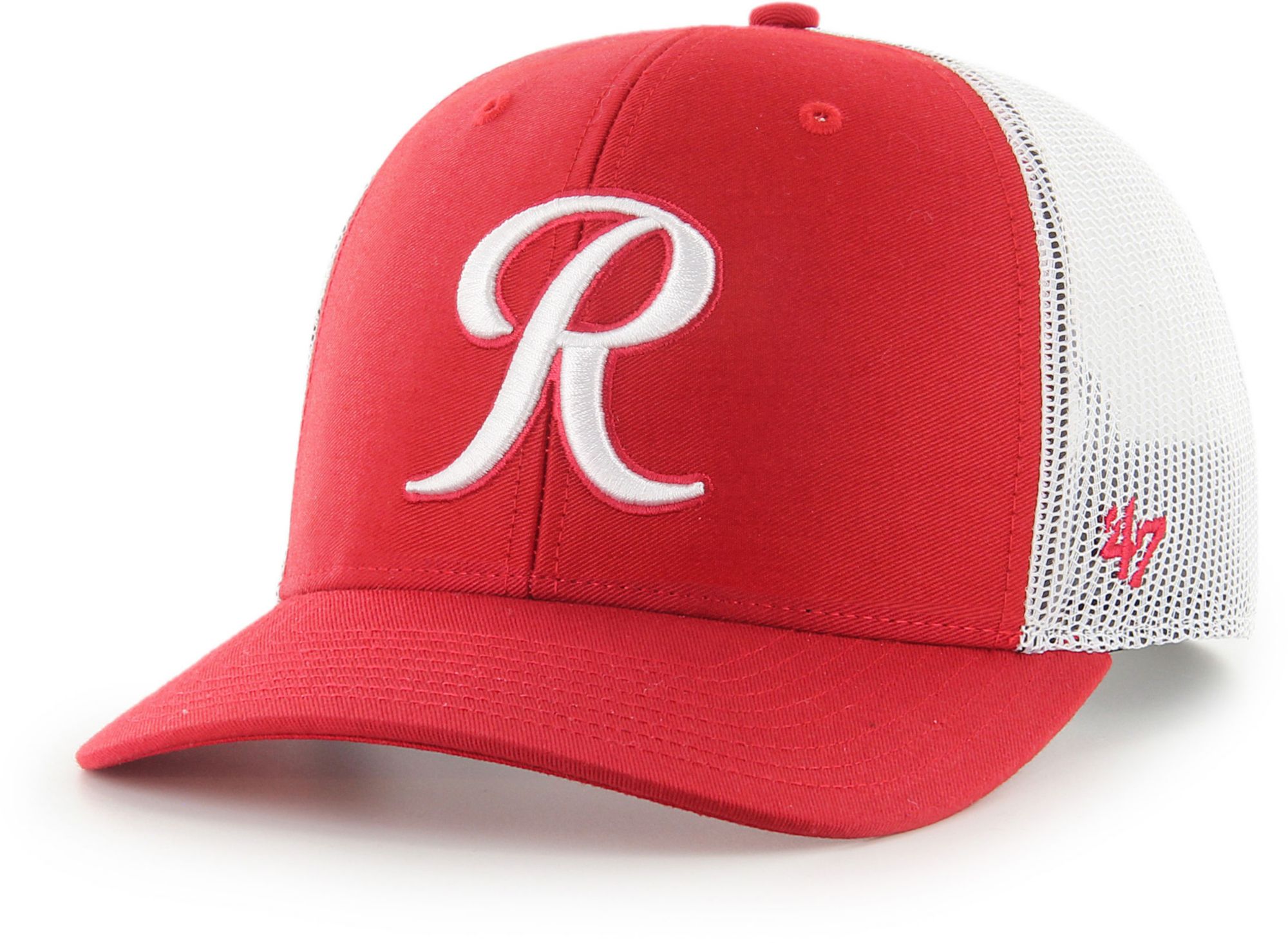 '47 Adult Tacoma Rainiers Red Adjustable Trucker Hat