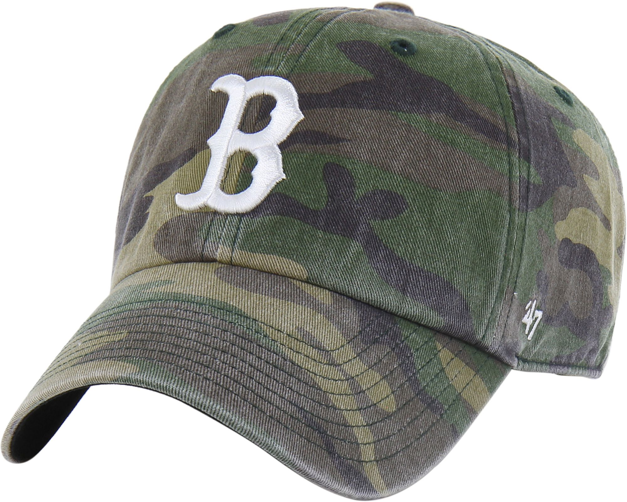 '47 Adult Boston Red Sox Camo Clean Up Adjustable Hat