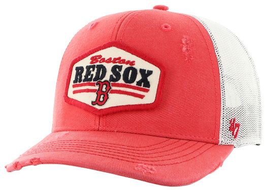 '47 Adult Boston Red Sox Red Salvage Adjustable Trucker Hat