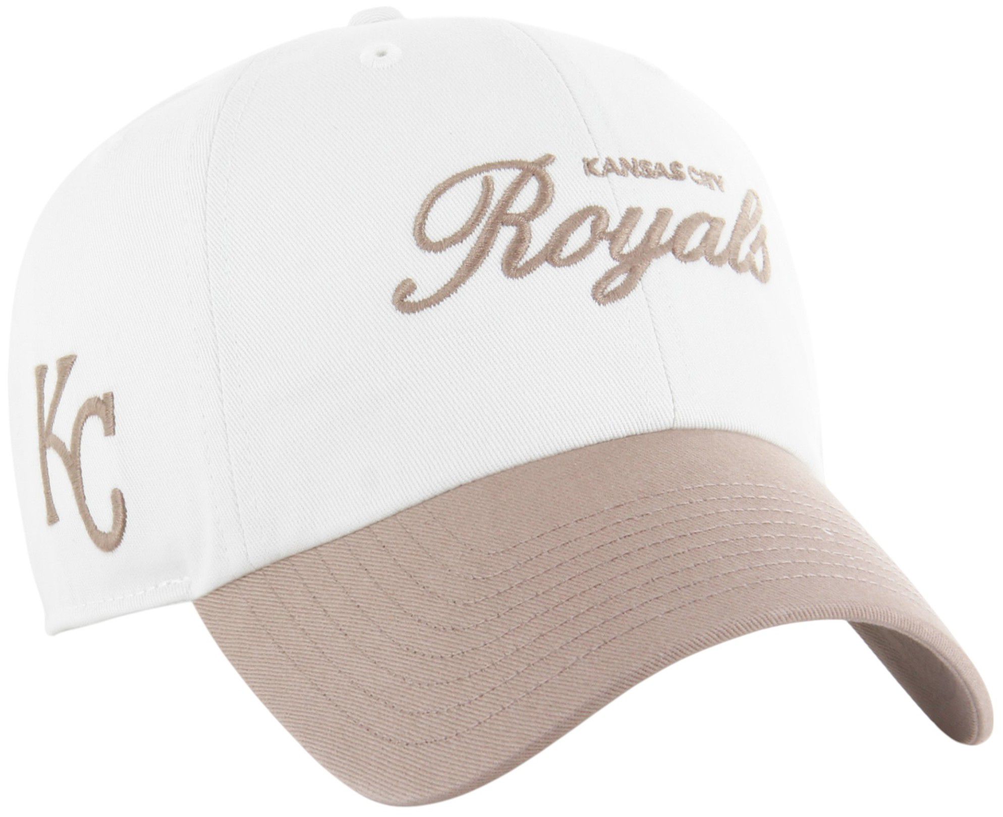 '47 Adult Kansas City Royals White 2-Tone Foundation Clean Up Adjustable Hat