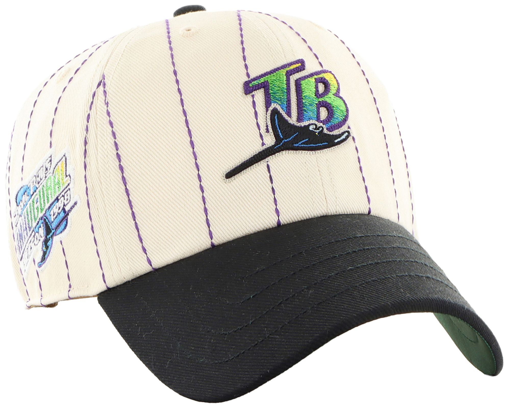 '47 Adult Tampa Bay Rays Cream Cooperstown Rawlings Clean Up Adjustable Hat