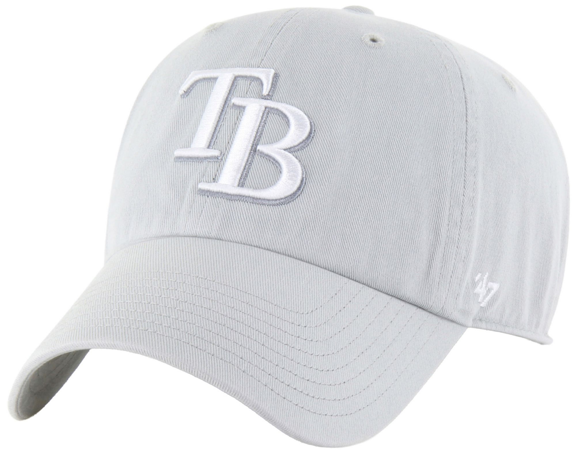 '47 Adult Tampa Bay Rays Grey Clean Up Adjustable Hat