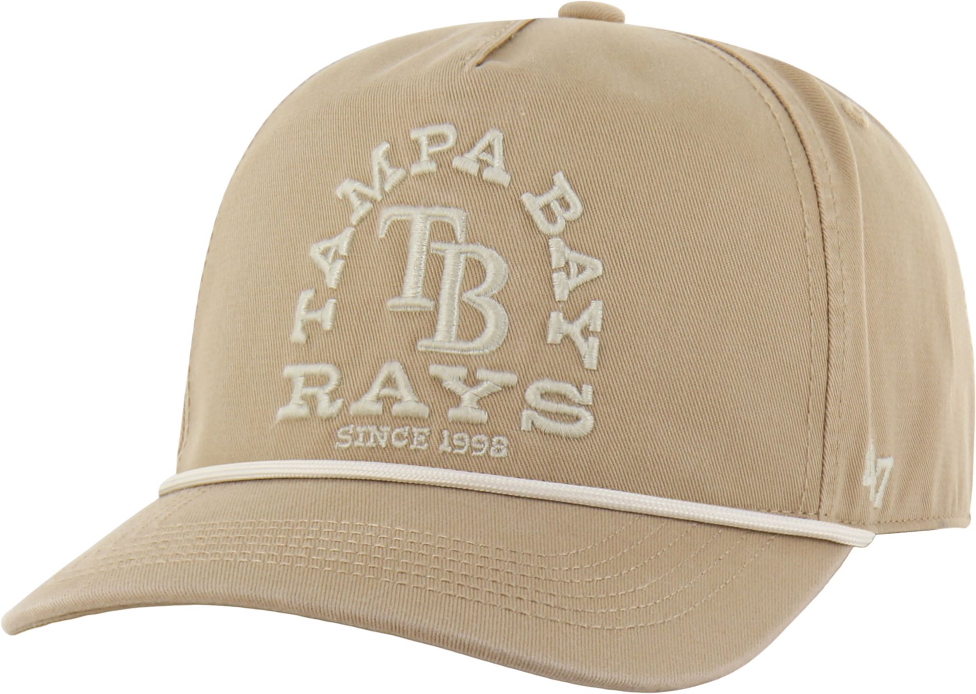 '47 Adult Tampa Bay Rays Khaki Ranchero Hitch Adjustable Hat