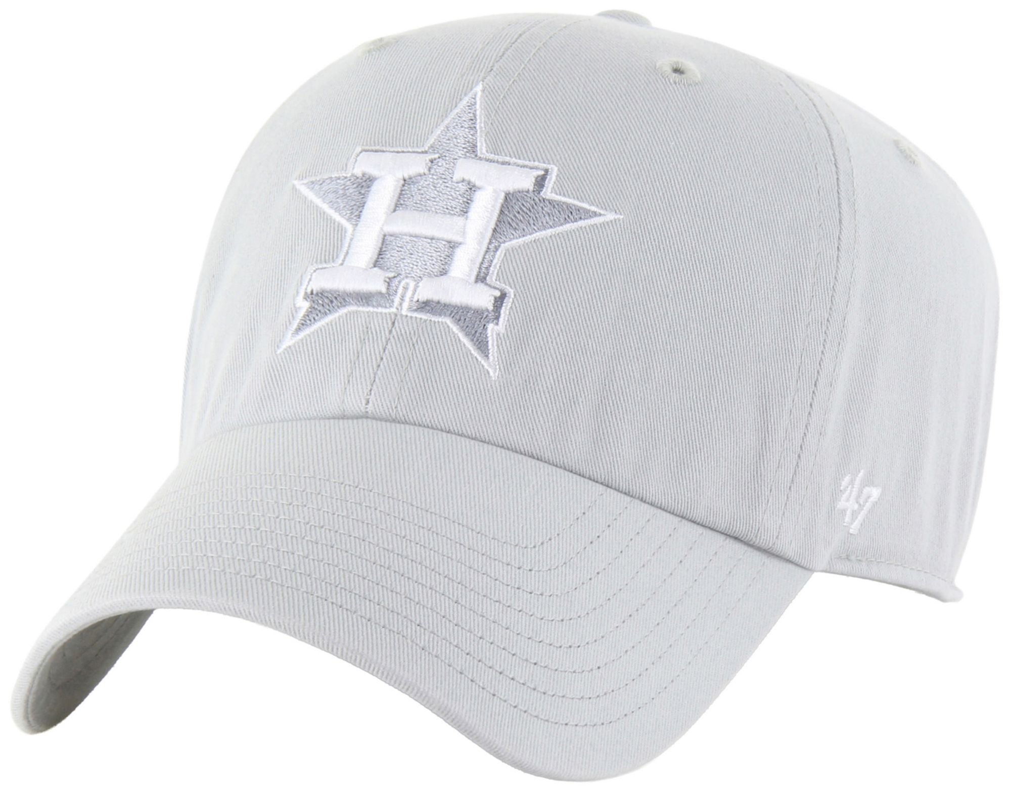 '47 Adult Houston Astros Grey Clean Up Adjustable Hat