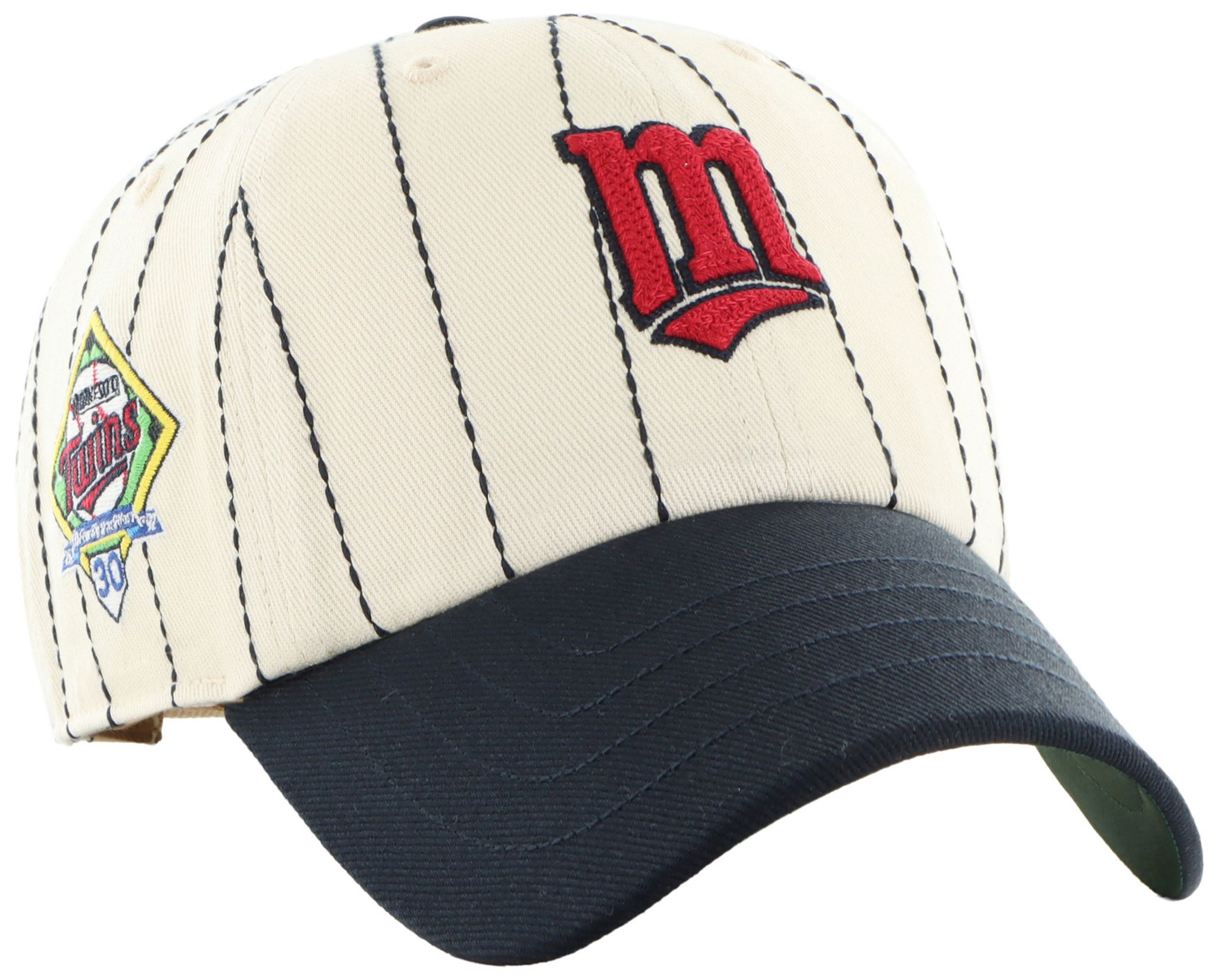 '47 Adult Minnesota Twins Cream Cooperstown Rawlings Clean Up Adjustable Hat