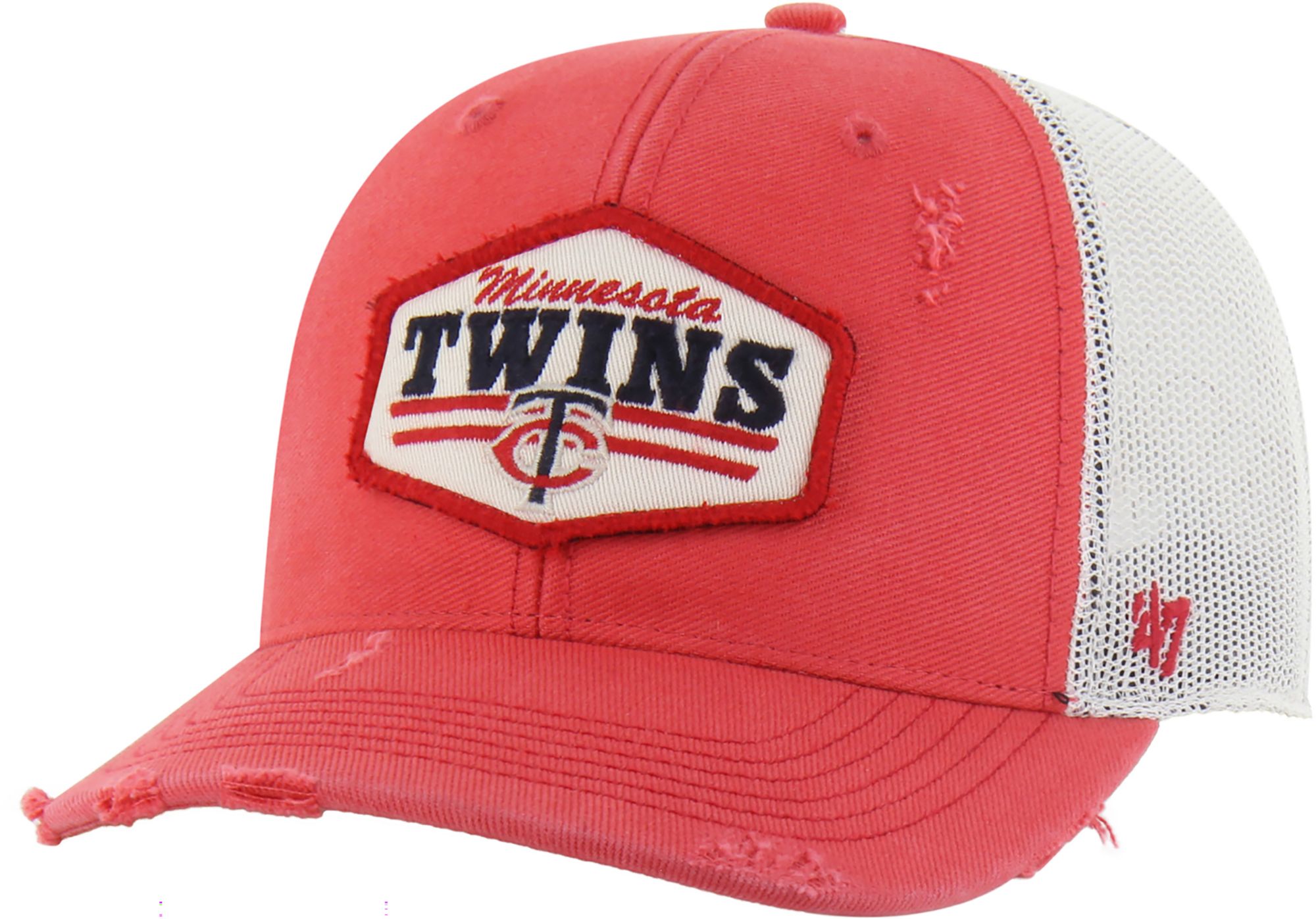 '47 Adult Minnesota Twins Red Salvage Adjustable Trucker Hat