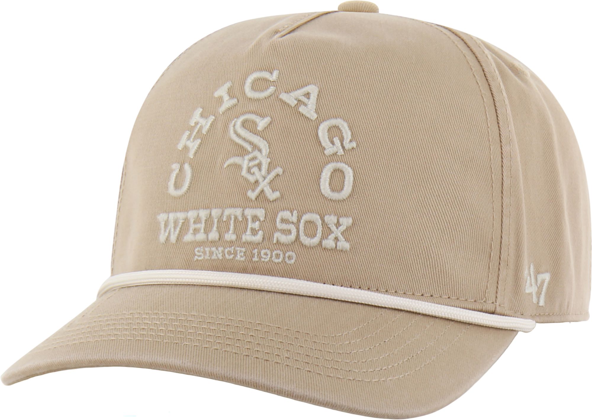 '47 Adult Chicago White Sox Khaki Ranchero Hitch Adjustable Hat