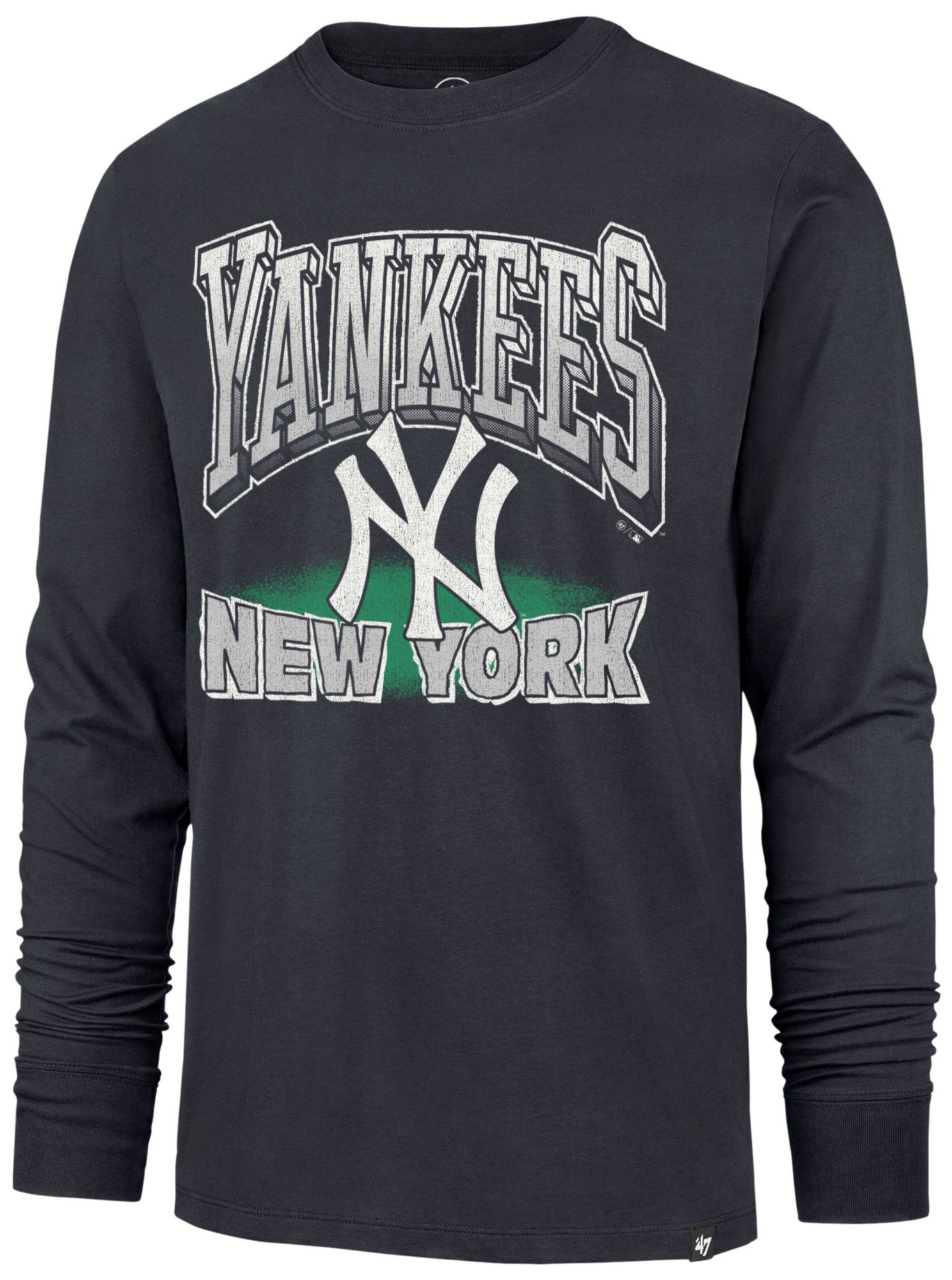 '47 Adult New York Yankees Atlas Blue Franklin Alternate Worn Arch Long Sleeve Shirt