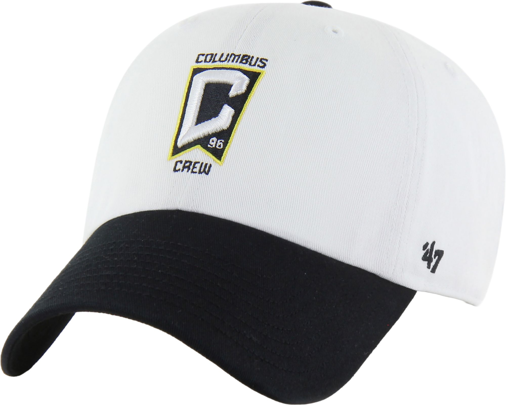 '47 Adult Columbus Crew White Two Tone Logo Clean Up Adjustable Hat