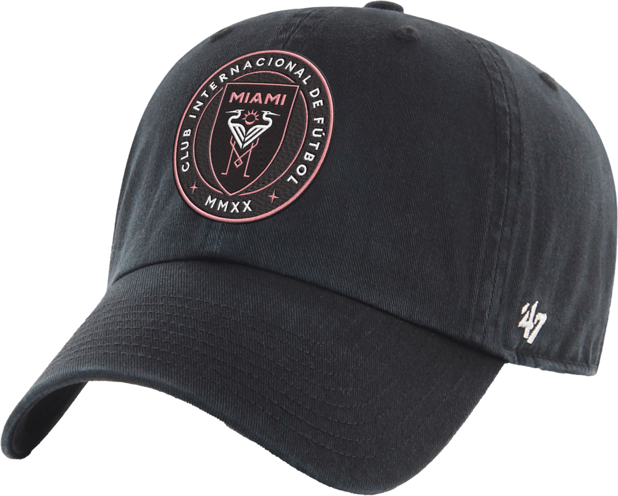 '47 Adult Inter Miami CF Black Logo Clean Up Adjustable Hat