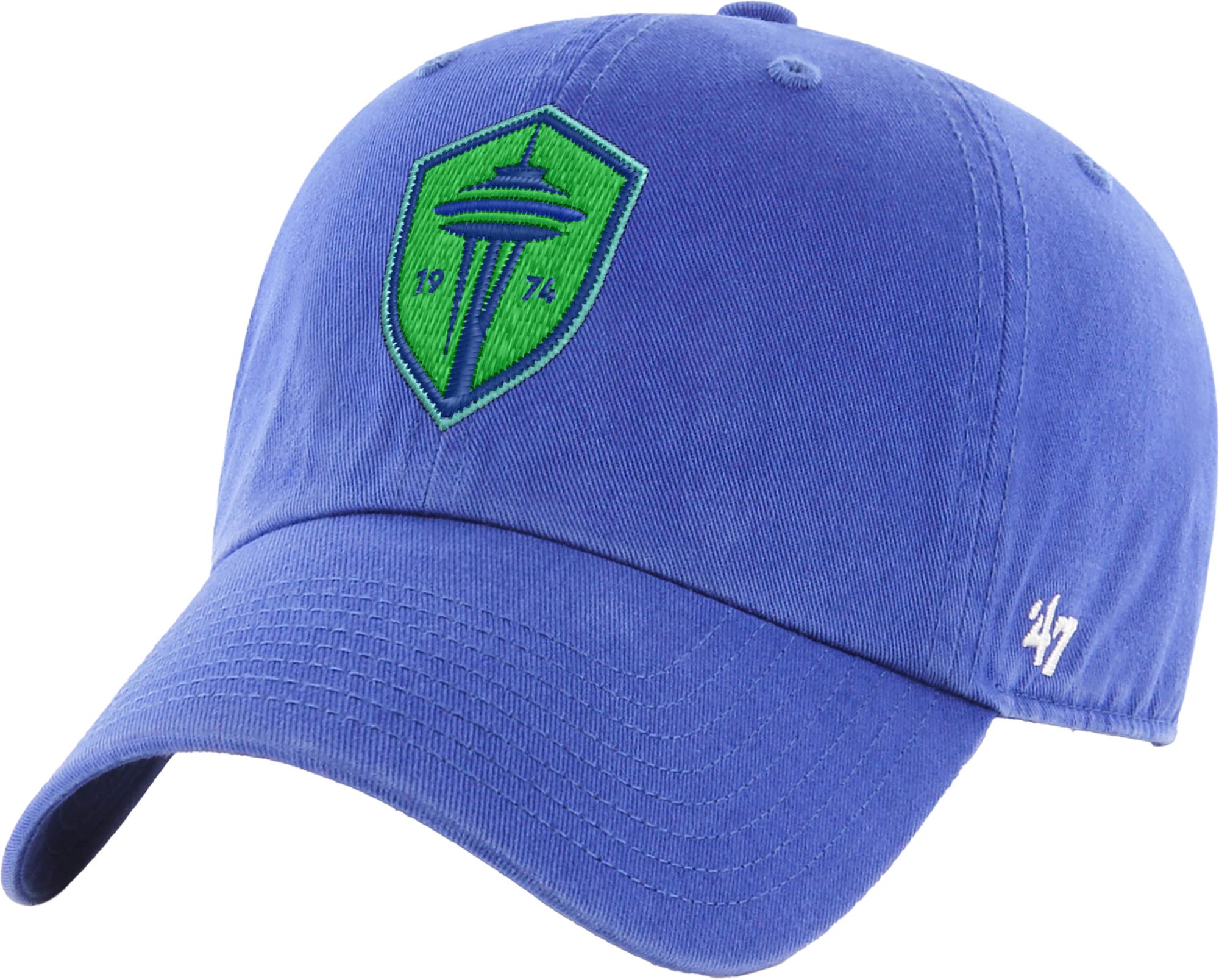 '47 Adult Seattle Sounders Royal Blue Logo Clean Up Adjustable Hat