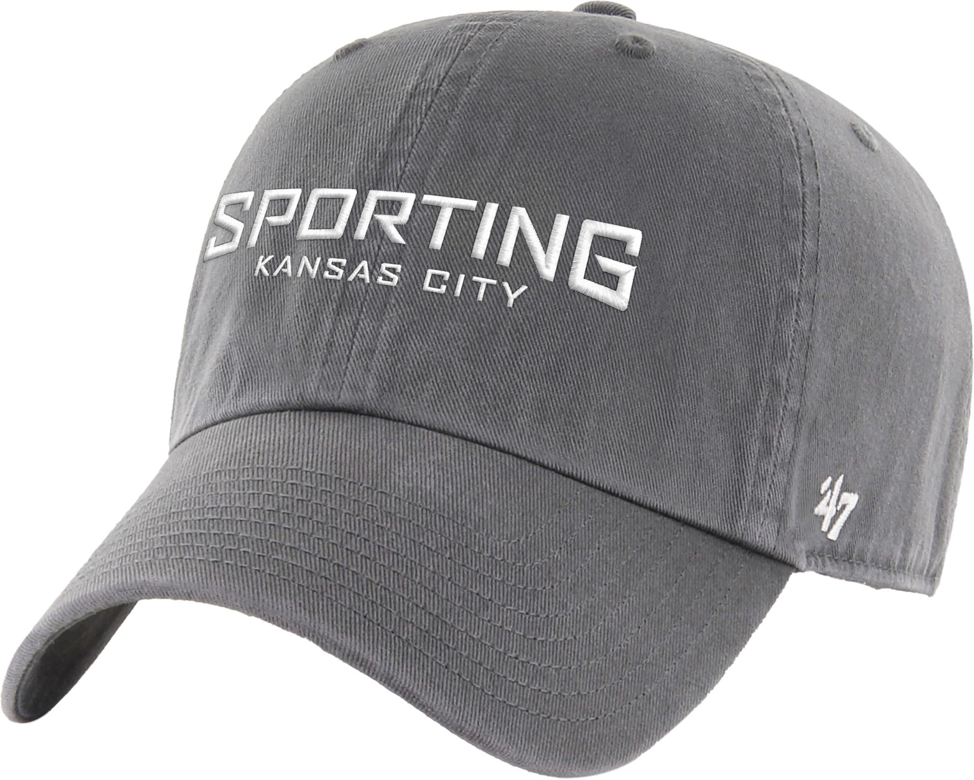 '47 Adult Sporting Kansas City Charcoal 2Hit Clean Up Adjustable Hat