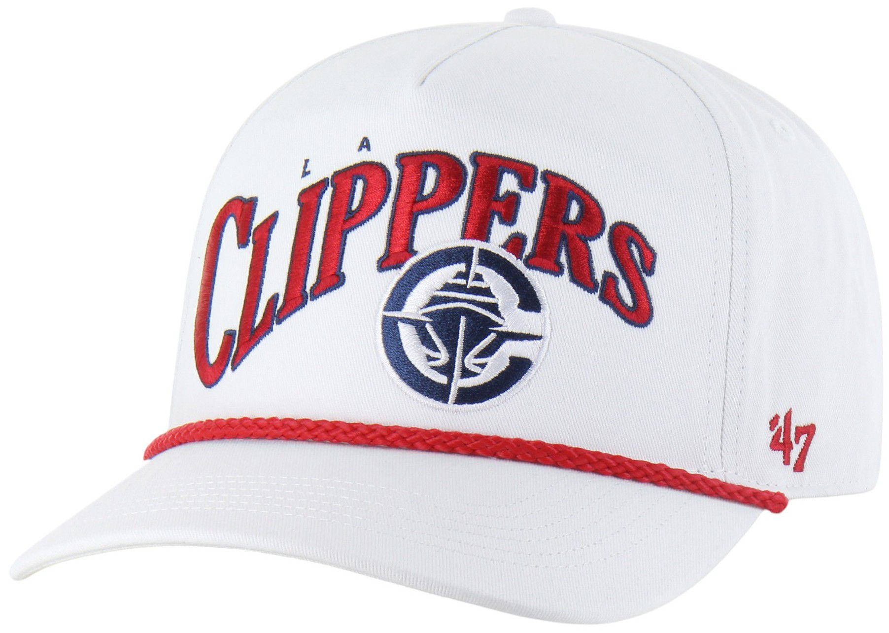 '47 Adult Los Angeles Clippers White Graphic Wave Hitch Adjustable Hat
