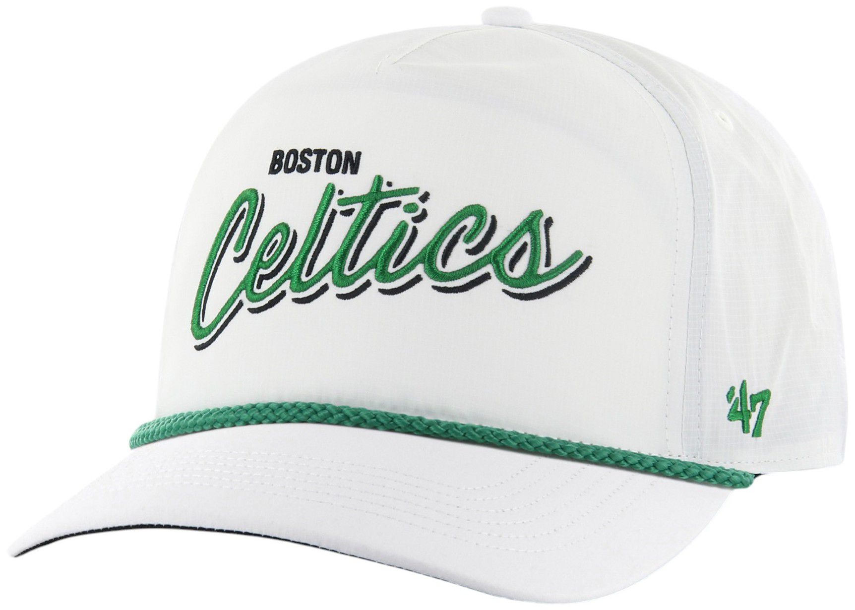 '47 Adult Boston Celtics White Wordmark Brrr Fairway Relaxed Fit Hitch Adjustable Hat