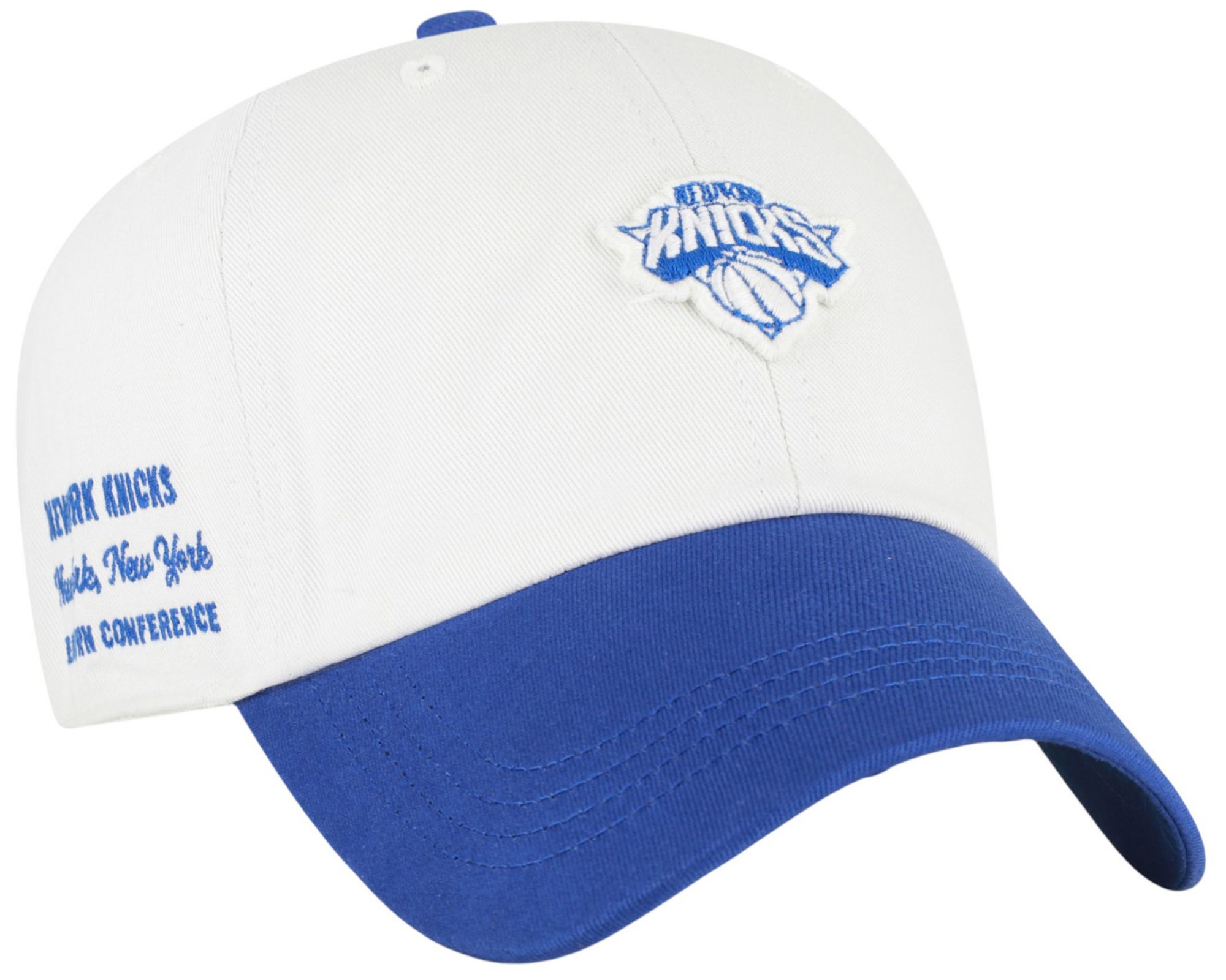 '47 Adult New York Knicks Off White Two Tone Contemporary Clean Up Adjustable Hat