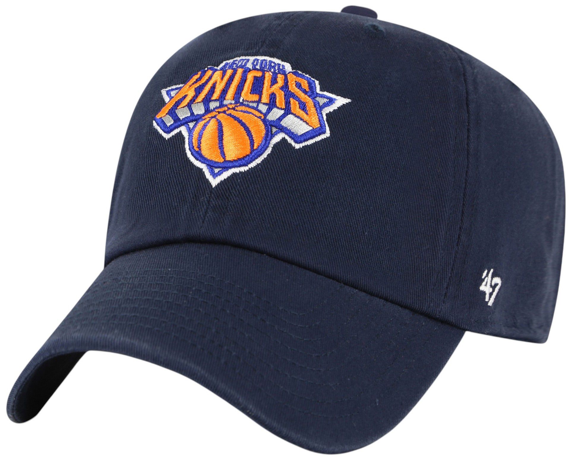 '47 Adult New York Knicks Navy Logo Clean Up Adjustable Hat