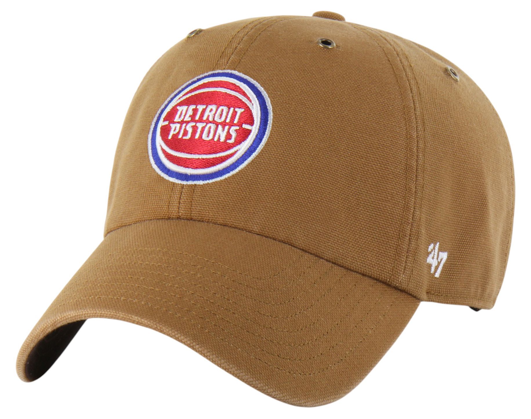 Carhartt x '47 Adult Detroit Pistons Brown Clean Up Adjustable Hat