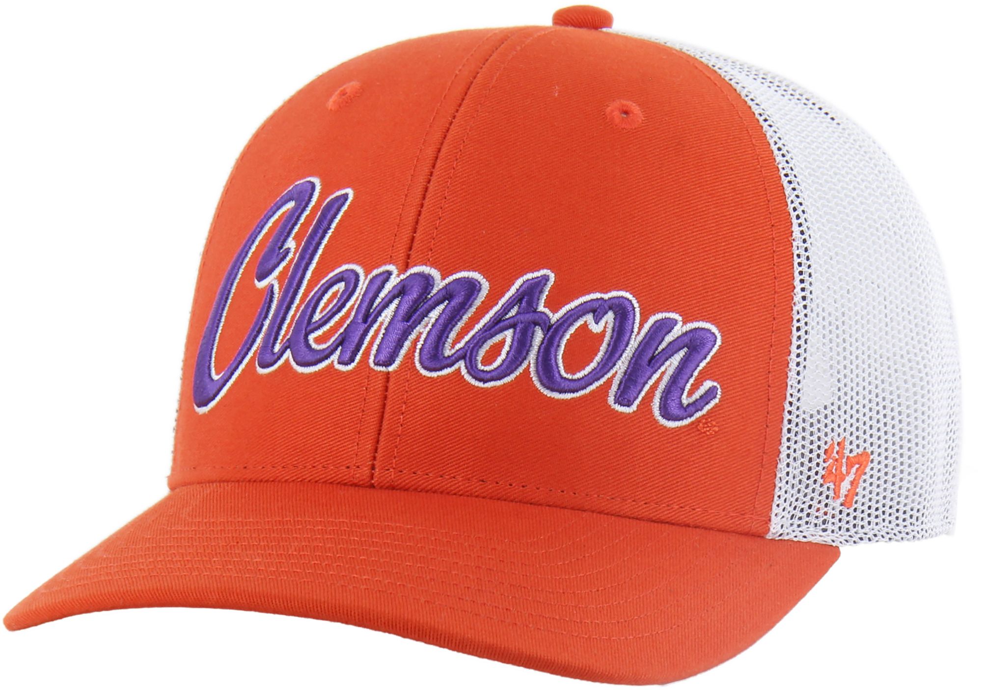 '47 Adult Clemson Tigers Orange Overhand Adjustable Trucker Hat