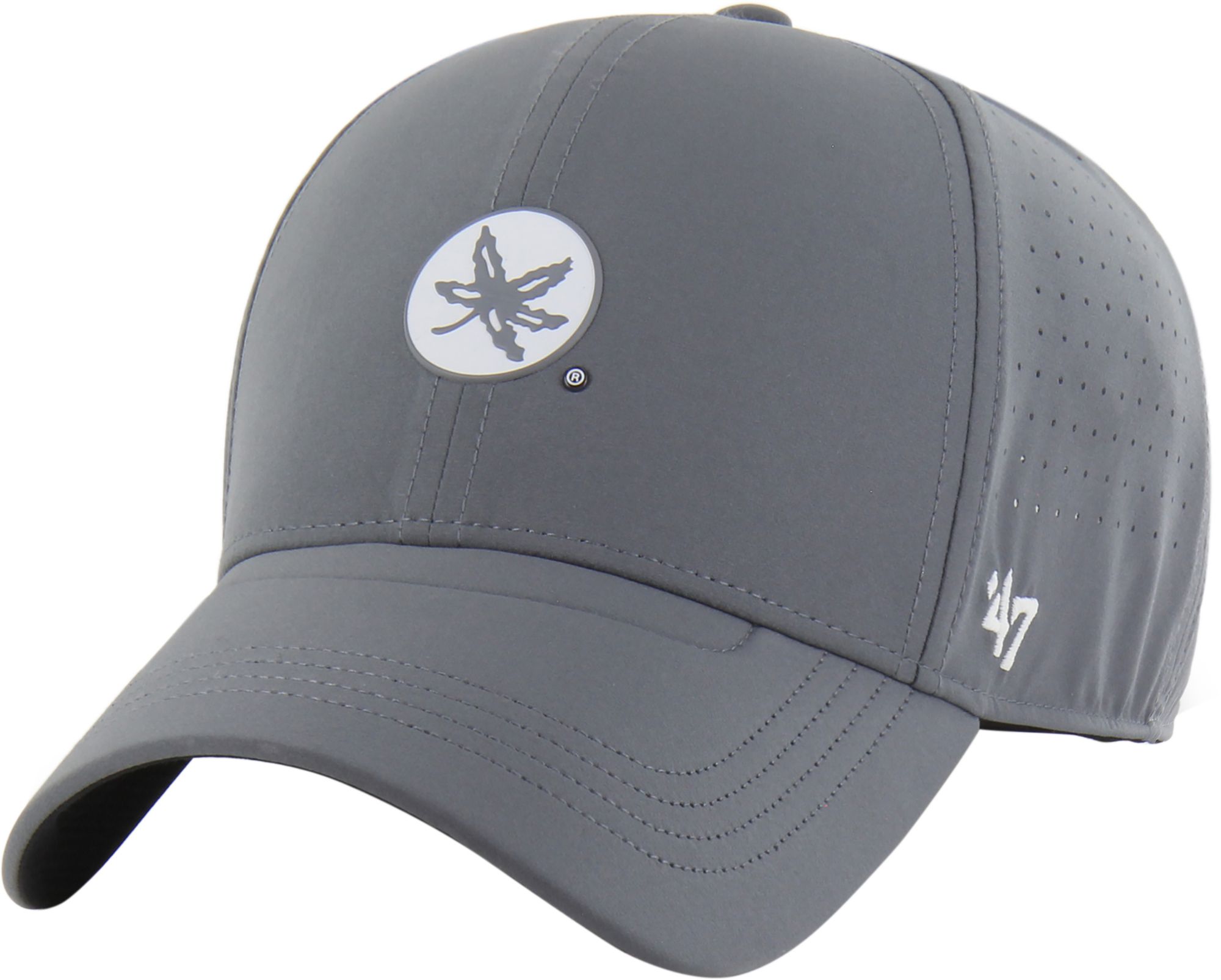 '47 Adult Ohio State Buckeyes Shadow Grey Cycle MVP Adjustable Hat