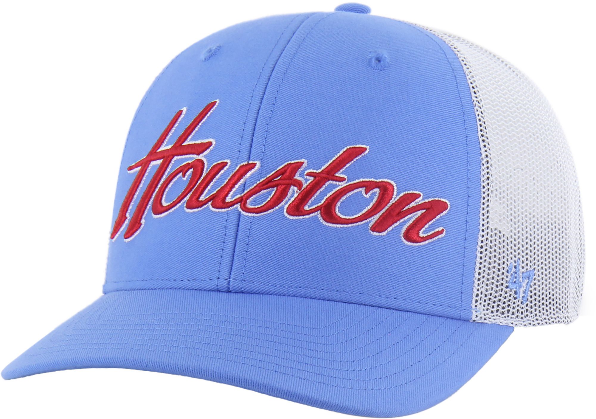 '47 Adult Houston Cougars Periwinkle Overhand Adjustable Trucker Hat