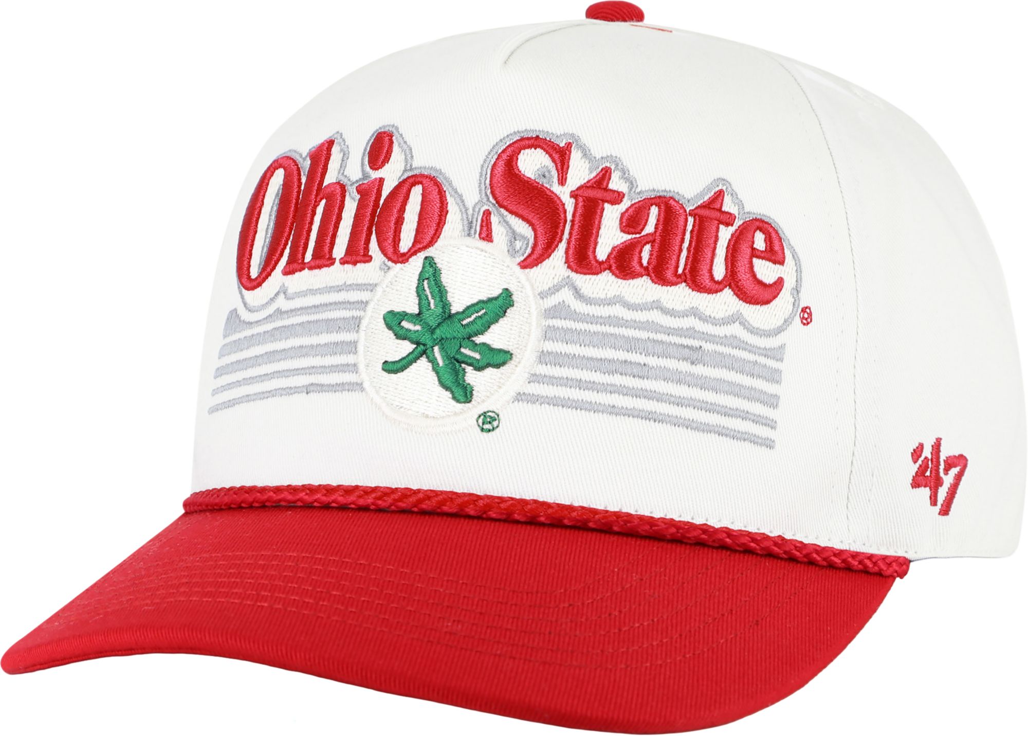 '47 Adult Ohio State Buckeyes Sandstone Script Fade Hitch Adjustable Hat