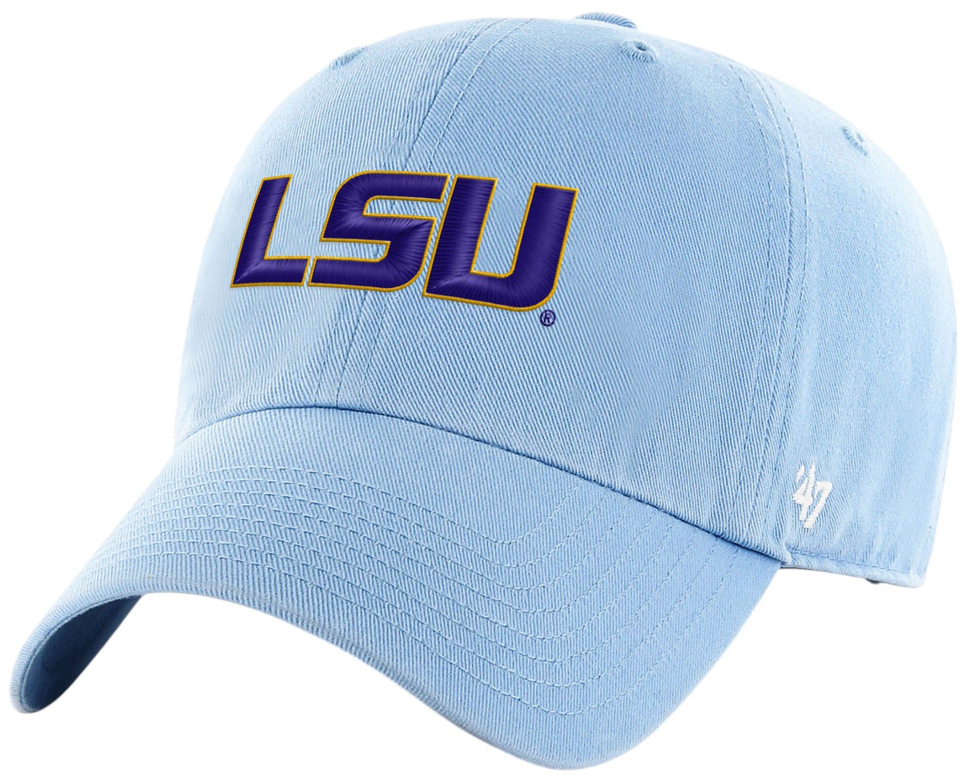 '47 Adult LSU Tigers Light Blue Clean Up Adjustable Hat