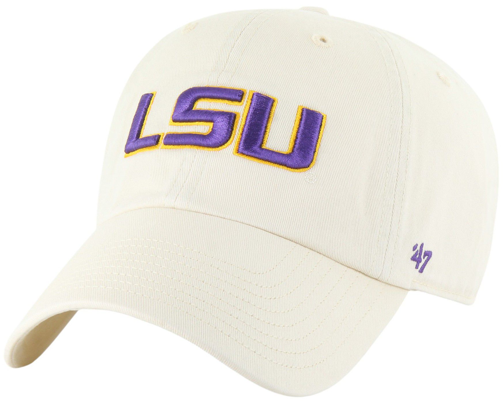 '47 Adult LSU Tigers Natural TC Fashion Logo Clean Up Adjustable Hat