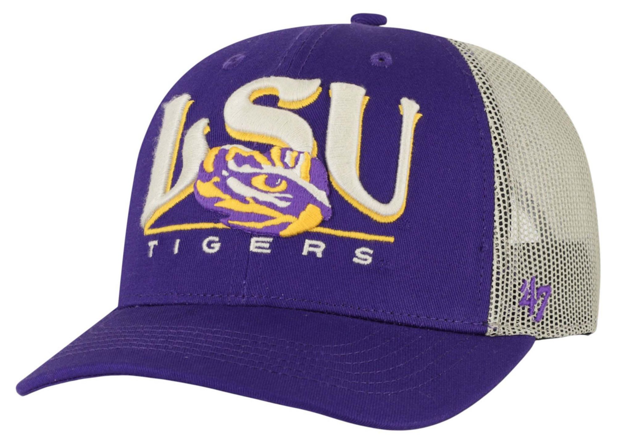 '47 Adult LSU Tigers Purple Arid Adjustable Trucker Hat