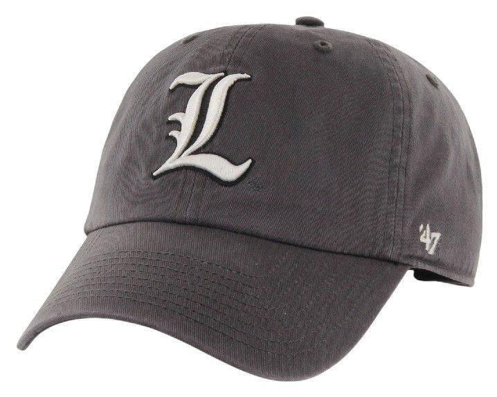 '47 Adult Louisville Cardinals Charcoal Clean Up Adjustable Hat