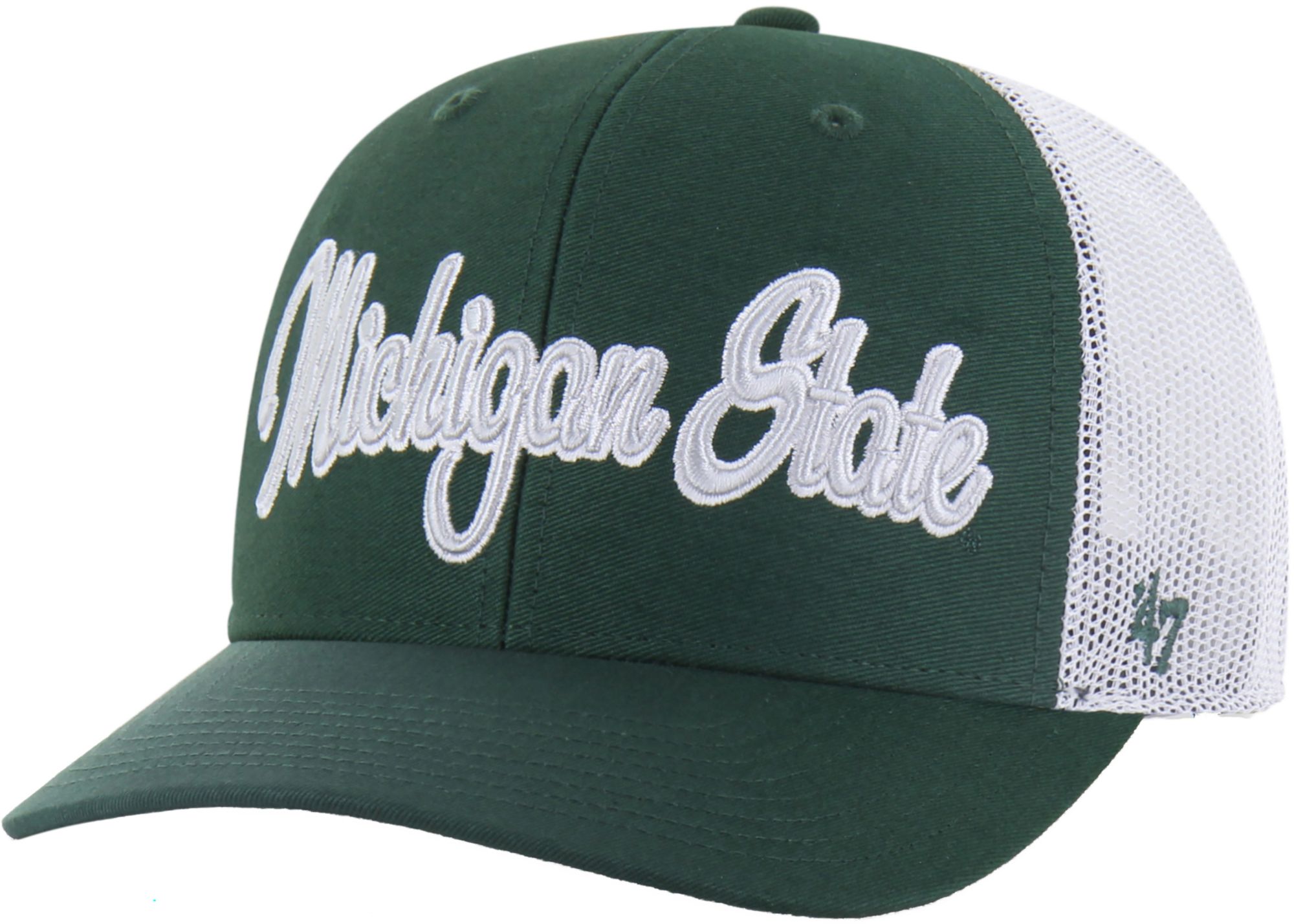 '47 Adult Michigan State Spartans Dark Green Overhand Adjustable Trucker Hat
