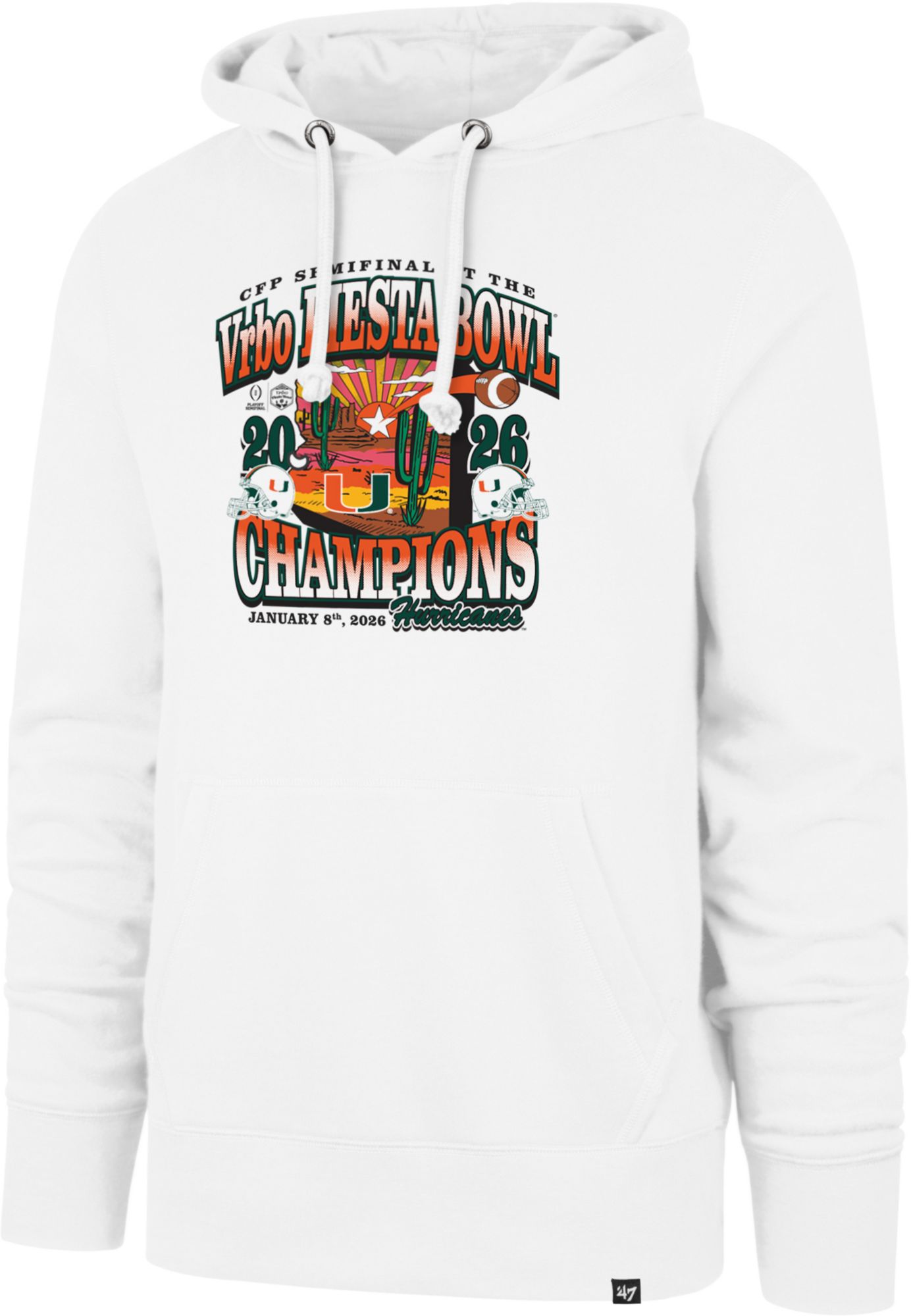 '47 Adult 2026 Fiesta Bowl Champions Miami Hurricanes Hoodie
