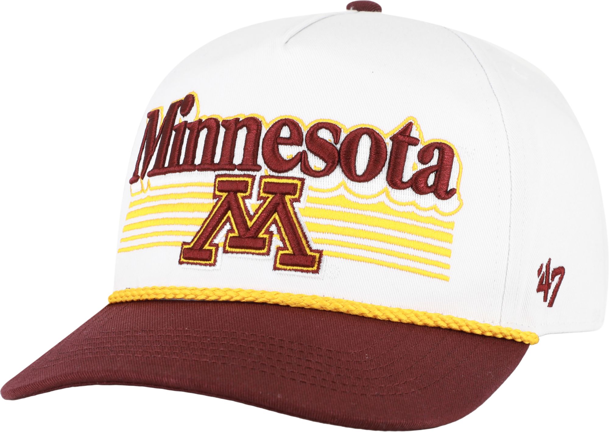 '47 Adult Minnesota Golden Gophers White Script Fade Hitch Adjustable Hat