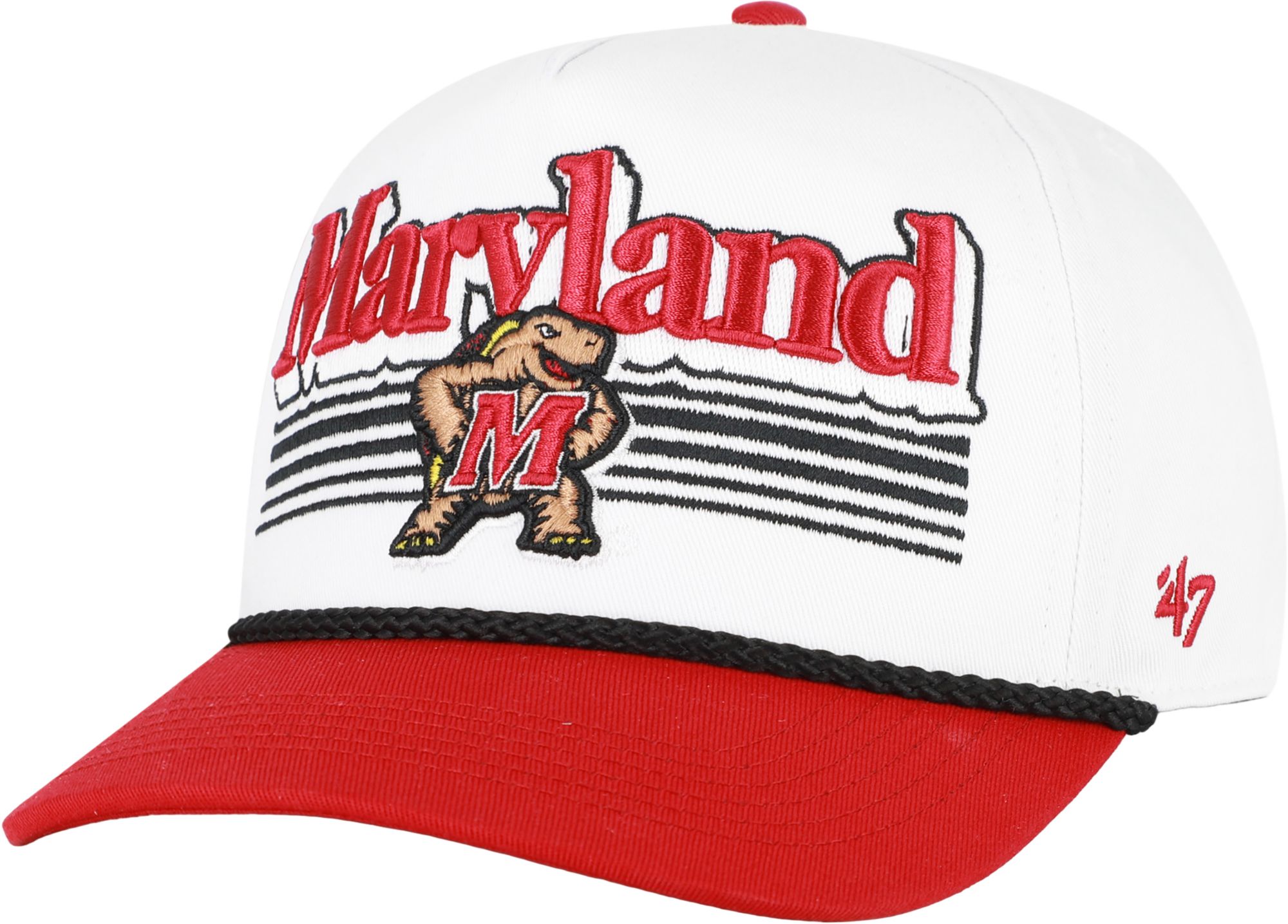 '47 Adult Maryland Terrapins White Script Fade Hitch Adjustable Hat