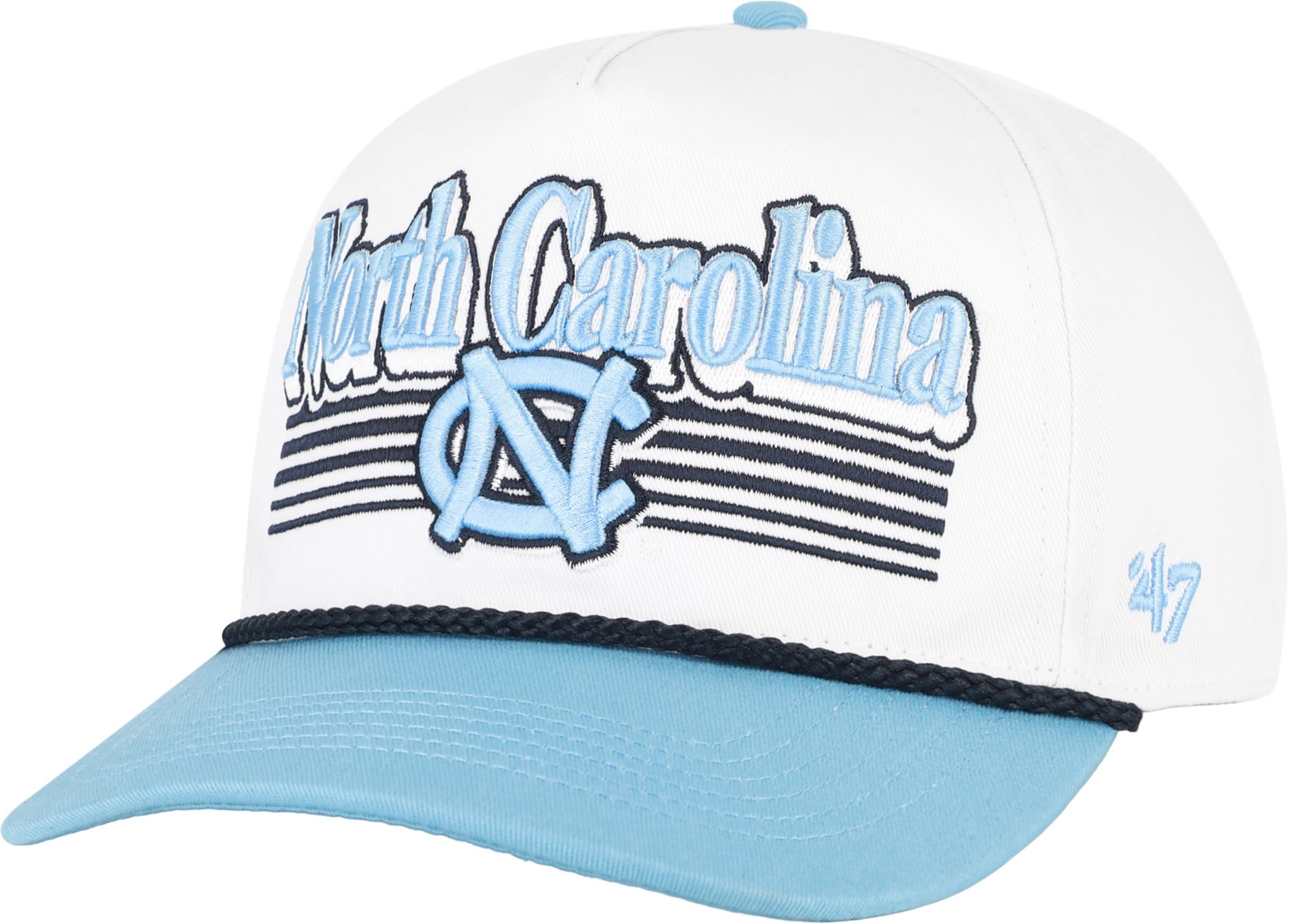 '47 Adult North Carolina Tar Heels White Script Fade Hitch Adjustable Hat