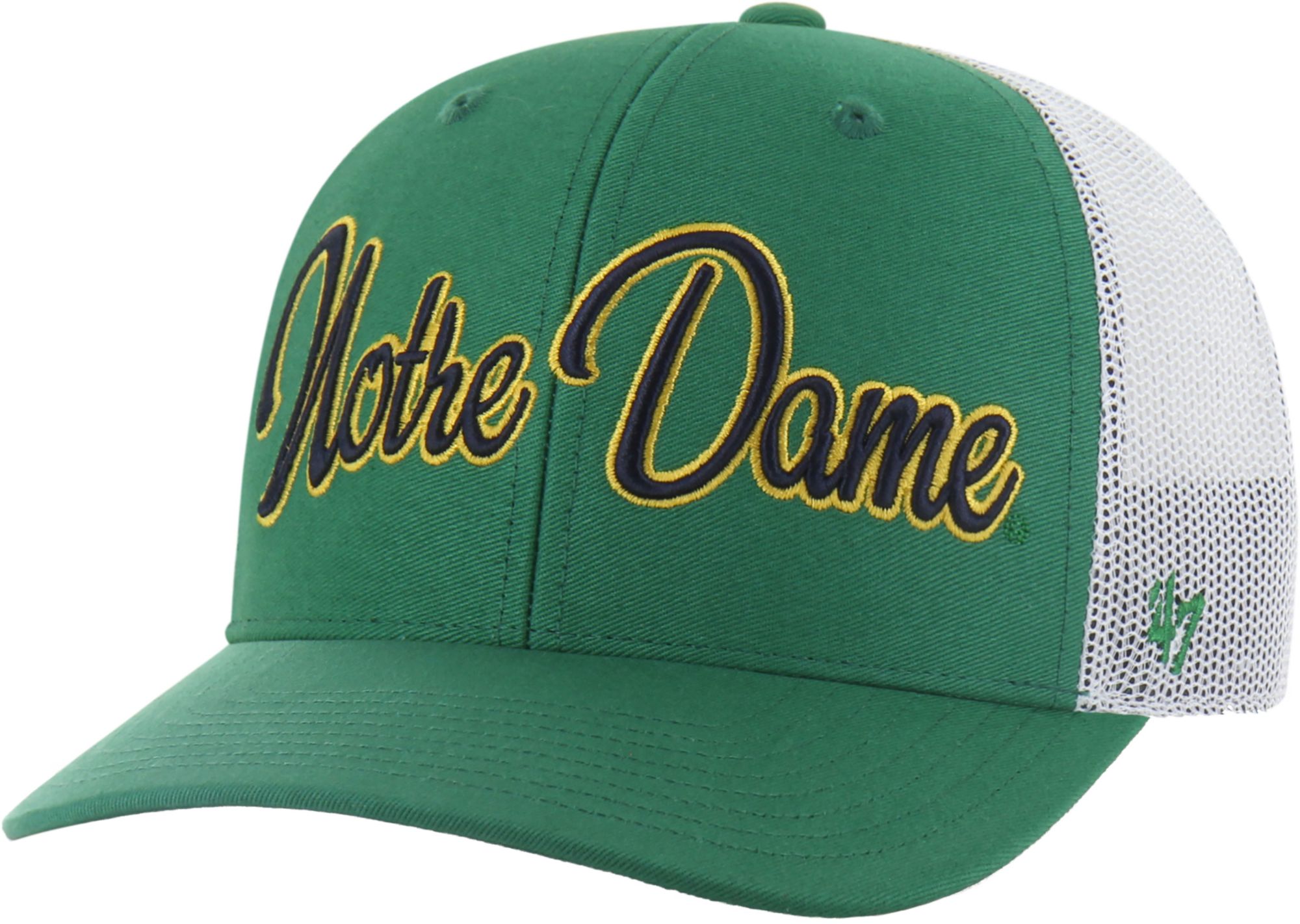 '47 Adult Notre Dame Fighting Irish Kelly Overhand Adjustable Trucker Hat