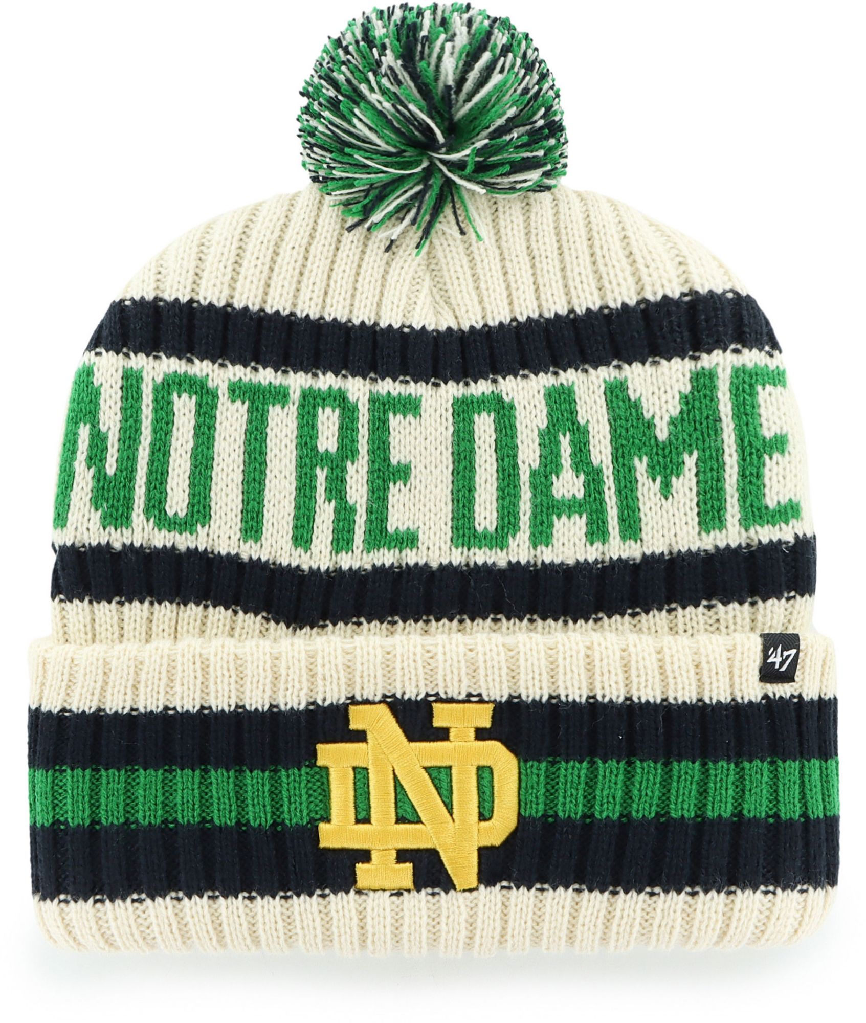 '47 Adult Notre Dame Fighting Irish Natural Bering Knit Beanie