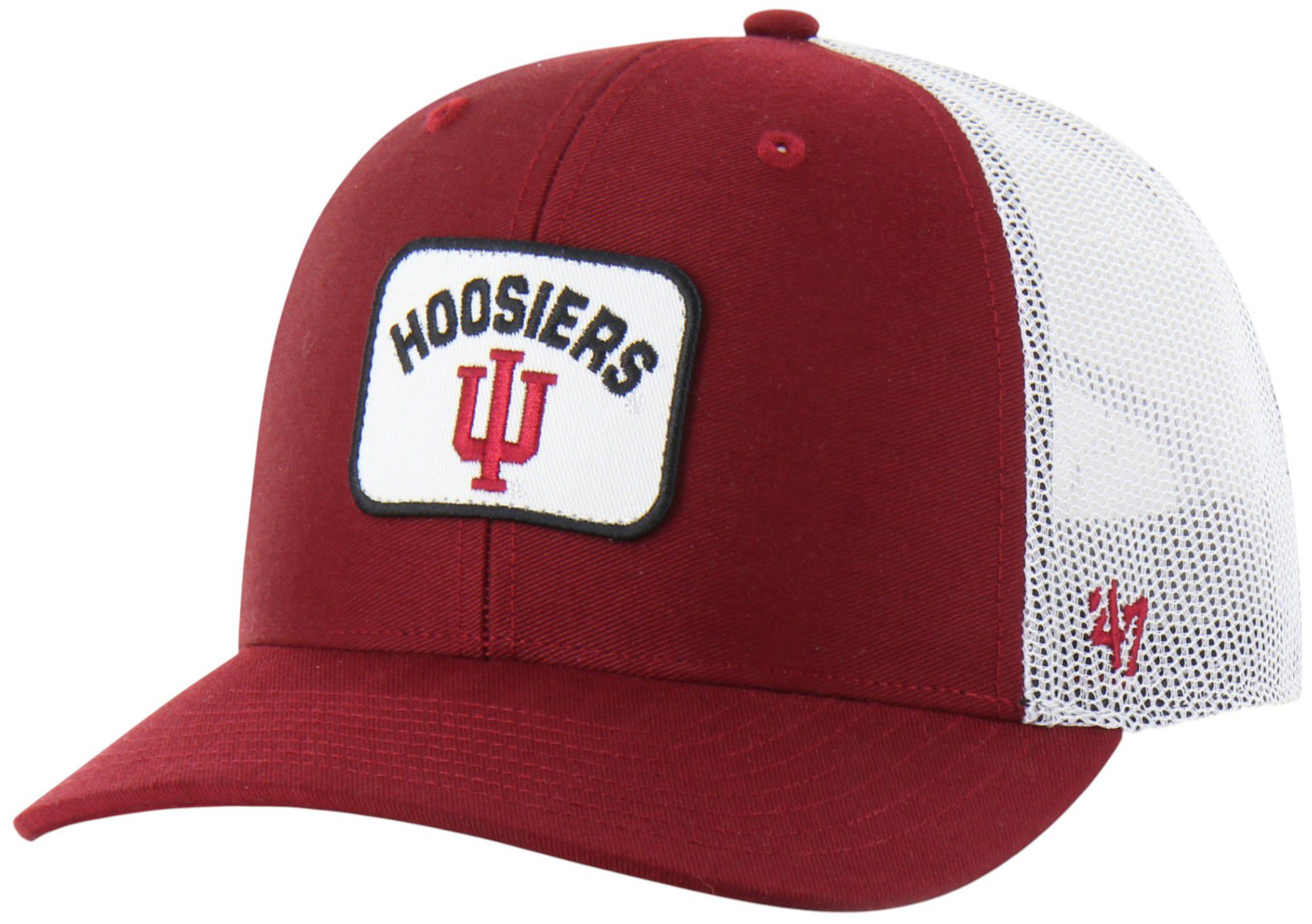 '47 Adult Indiana Hoosiers Razor Red Novak SMU Adjustable Trucker Hat