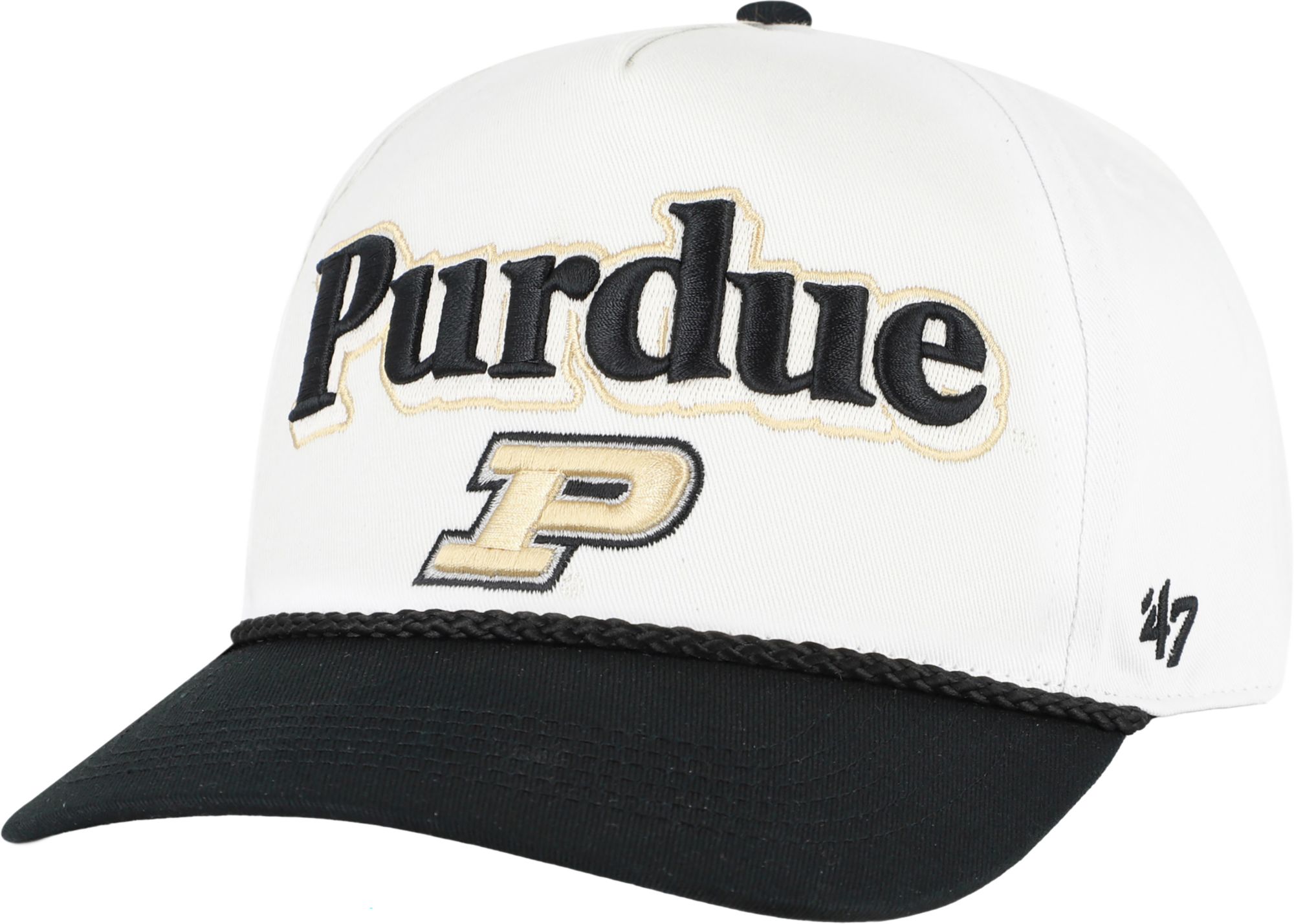 '47 Adult Purdue Boilermakers Sandstone Script Fade Hitch Adjustable Hat