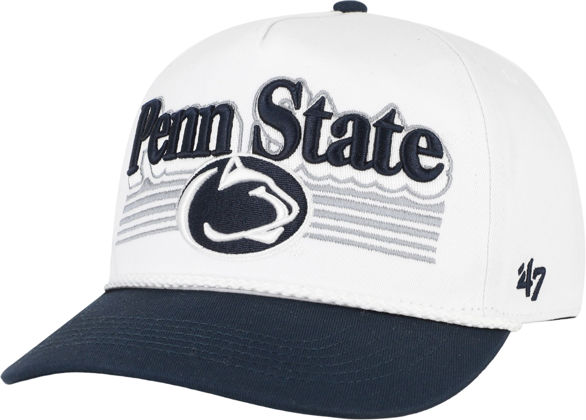 '47 Adult Penn State Nittany Lions White Script Fade Hitch Adjustable Hat